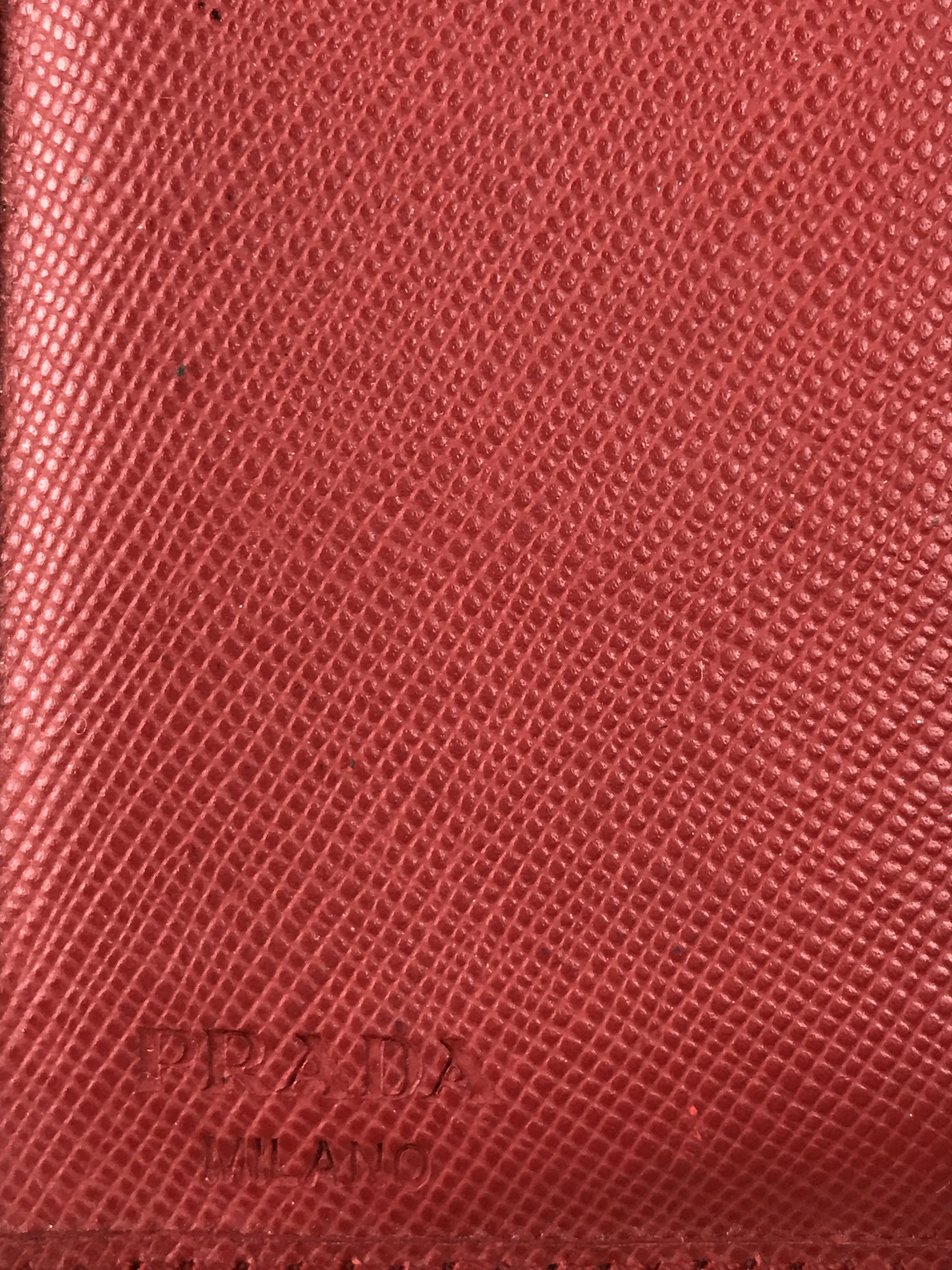 Prada × Vintage Vintage Prada Red Logo Trifold Wallet Size ONE SIZE - 11 Thumbnail