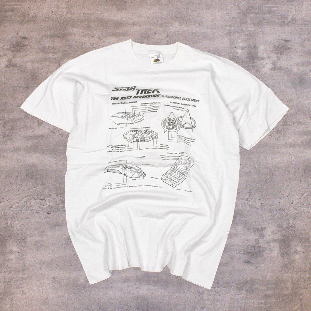 Fruit Of The Loom × Vintage Vintage 1993 Star Trek Next Generation Single Stitch Tee Size US M / EU 48-50 / 2 - 2 Thumbnail