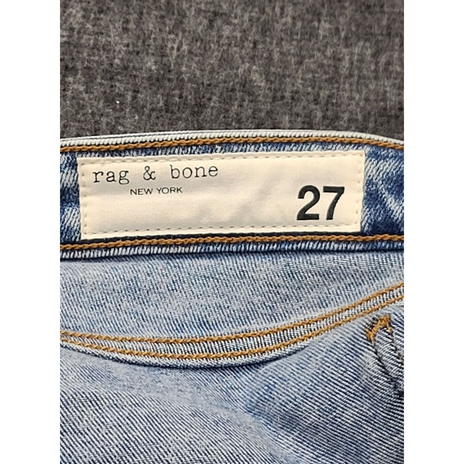 Rag & Bone rag & bone Jeans Womens 27x32 Cate Mid Rise Flared Cloudy Light Wash Stretch Denim Blue 27 Regular Inseam 32 Womens Jeans Size 27" / US 4 / IT 40 - 4 Thumbnail