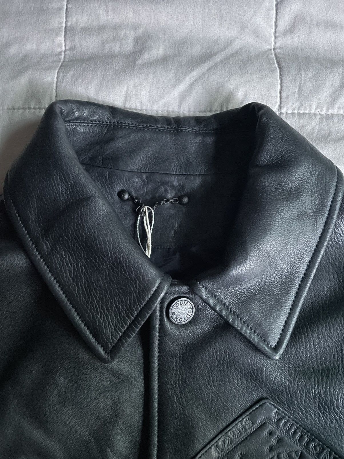 Louis Vuitton Louis Vuitton Satellite Black Leather Jacket Size US M / EU 48-50 / 2 - 11 Thumbnail