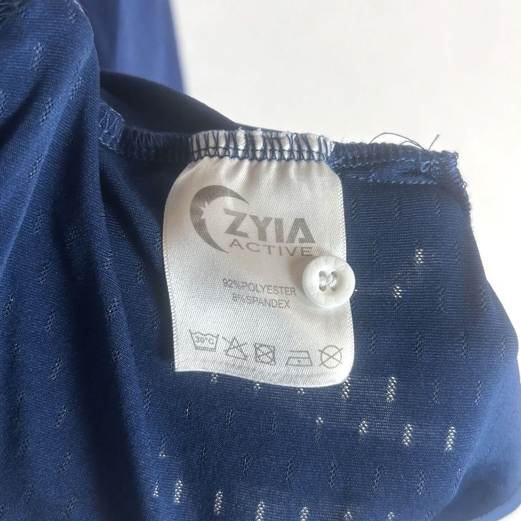 Vintage Zyia Active Polo Shirt Mens XL Blue Short Sleeve Collared Button Performance Golf Activewear Shirt Size US XL / EU 56 / 4 - 4 Thumbnail