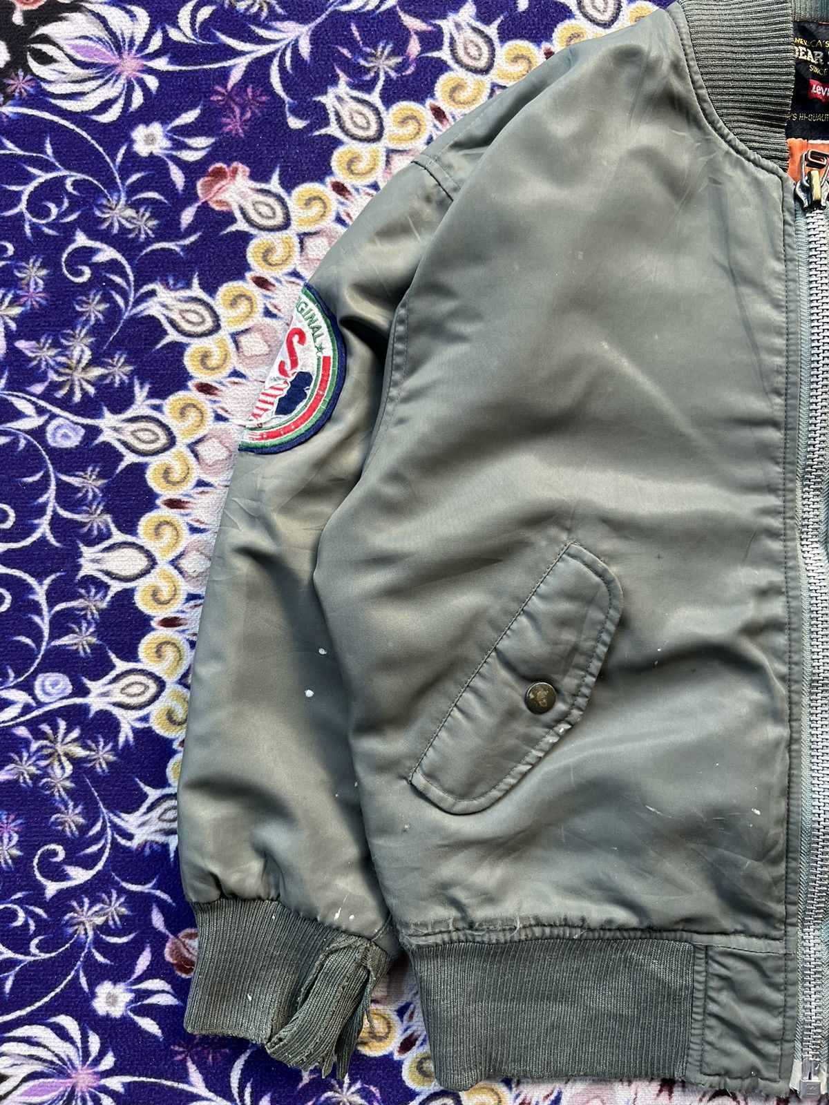 Japanese Brand Vintage Levis Ma-1 Green Army Bomber Jacket Size US S / EU 44-46 / 1 - 5 Thumbnail