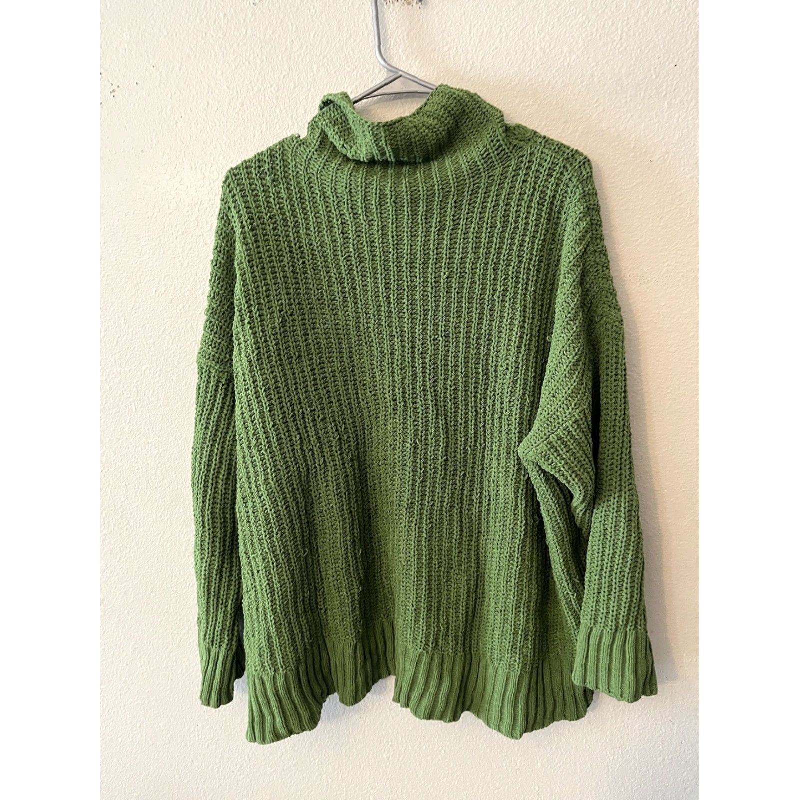 Vintage AERIE Pullover Sweater Womens Mock Neck Cable Green Size Small Size S / US 4 / IT 40 - 2 Thumbnail