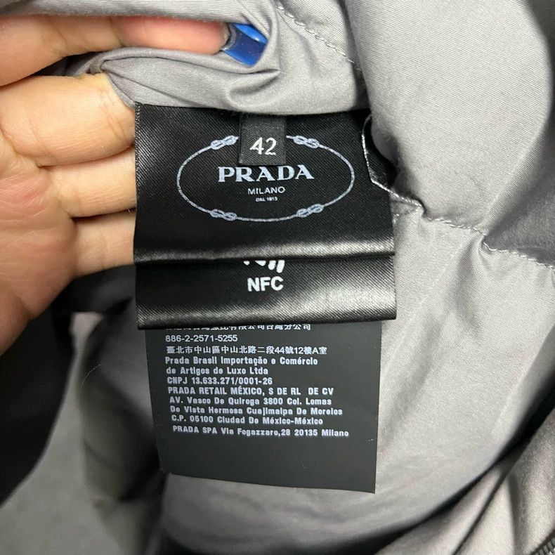 Prada Gray Hooded Loose Long Sleeve Down Jacket -2505 Size US M / EU 48-50 / 2 - 4 Thumbnail