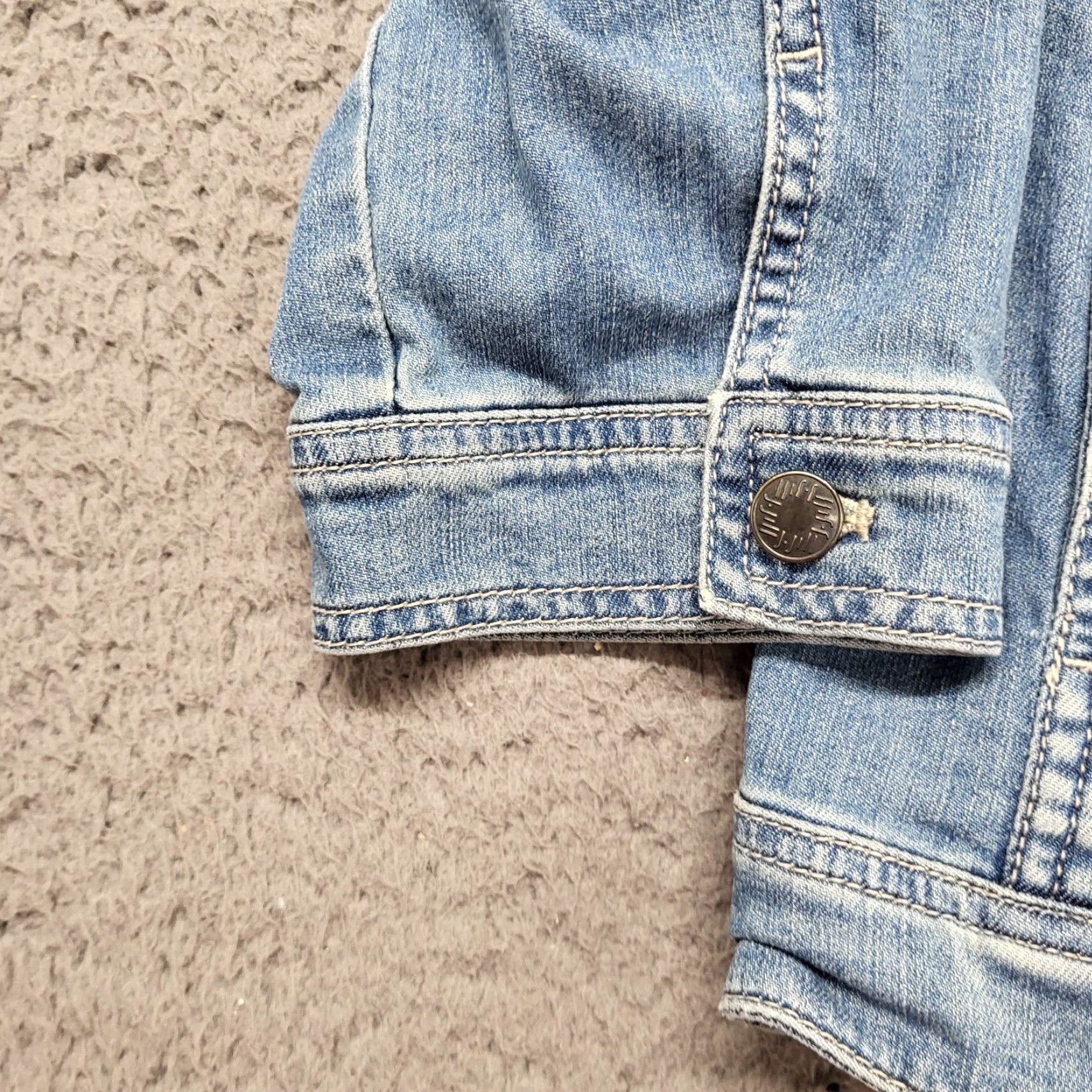 J. Jill J. Jill Denim Trucker Jacket Womens Size S Blue Cotton Stretch Button Up Pocket Jacket Size S / US 4 / IT 40 - 7 Thumbnail