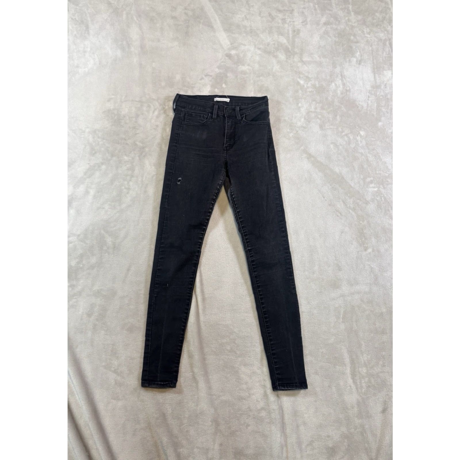 Levi's Levi's 720 Women's Black Denim Jeans High-Rise Super Skinny Size 27 Dark Inseam 30 Size 27" / US 4 / IT 40 - 2 Thumbnail