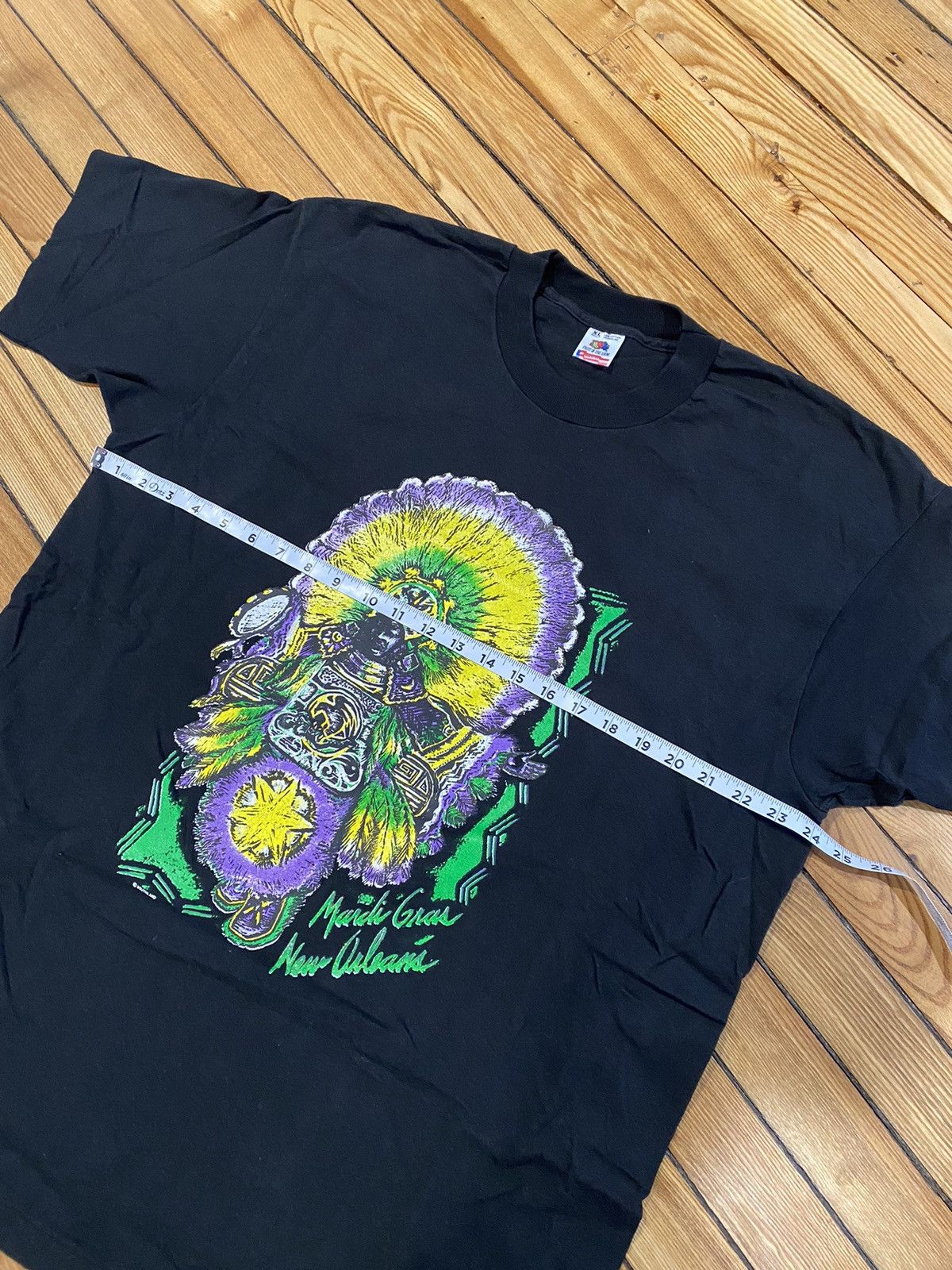 Fruit Of The Loom × Vintage Single stitch Mardi Gras Tshirt XL Size US XL / EU 56 / 4 - 7 Thumbnail