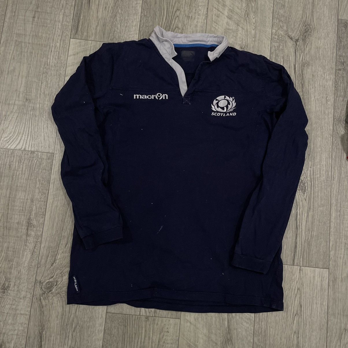 Vintage Match worn SCOTLAND RUGBY WORLD CUP SHIRT jersey macron Size US L / EU 52-54 / 3 - 1 Thumbnail