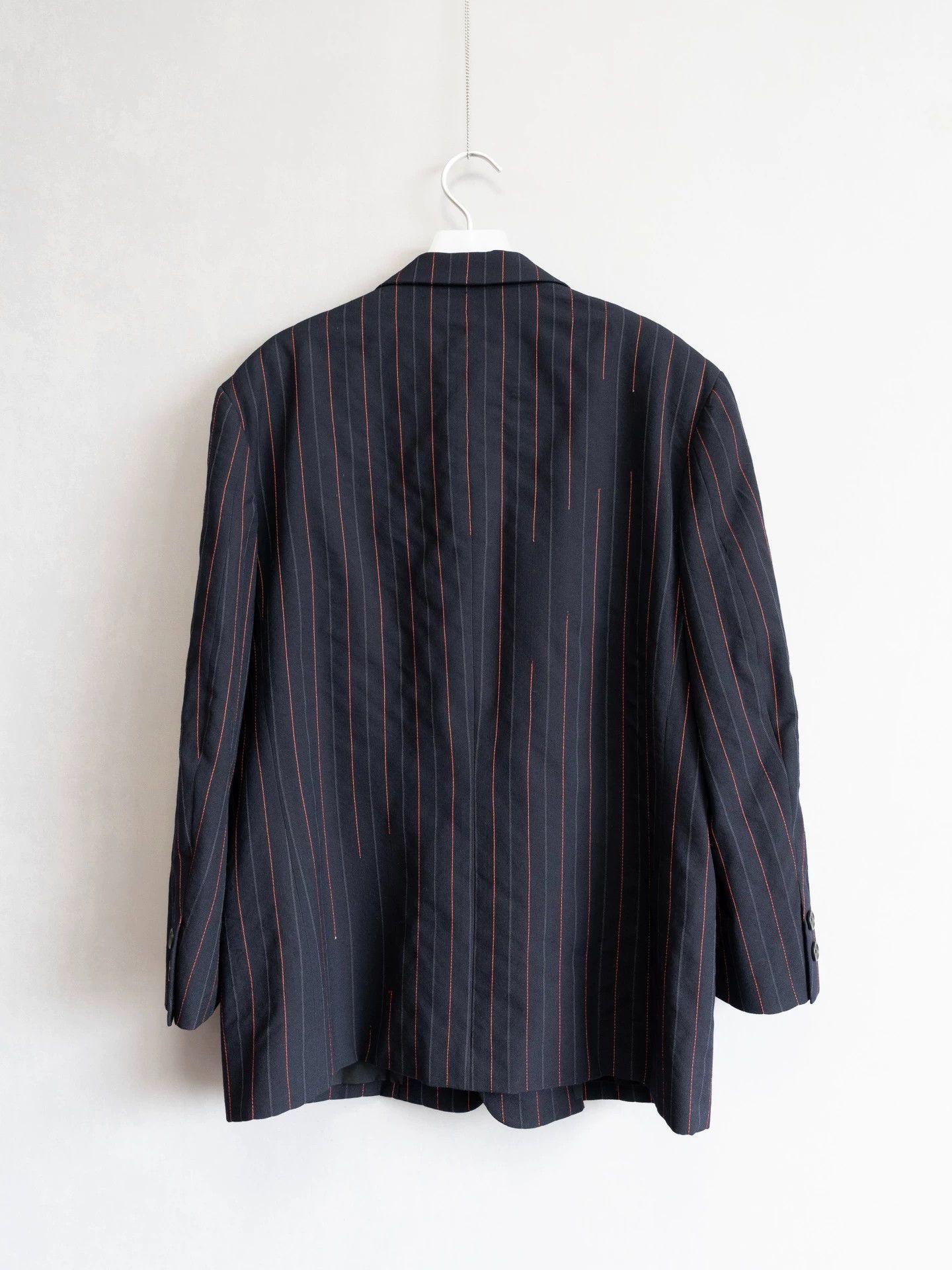 Yohji Yamamoto Yohji Yamamoto 03AW Cut Line Striped Runway Jacket Size 2 Size US M / EU 48-50 / 2 - 3 Thumbnail