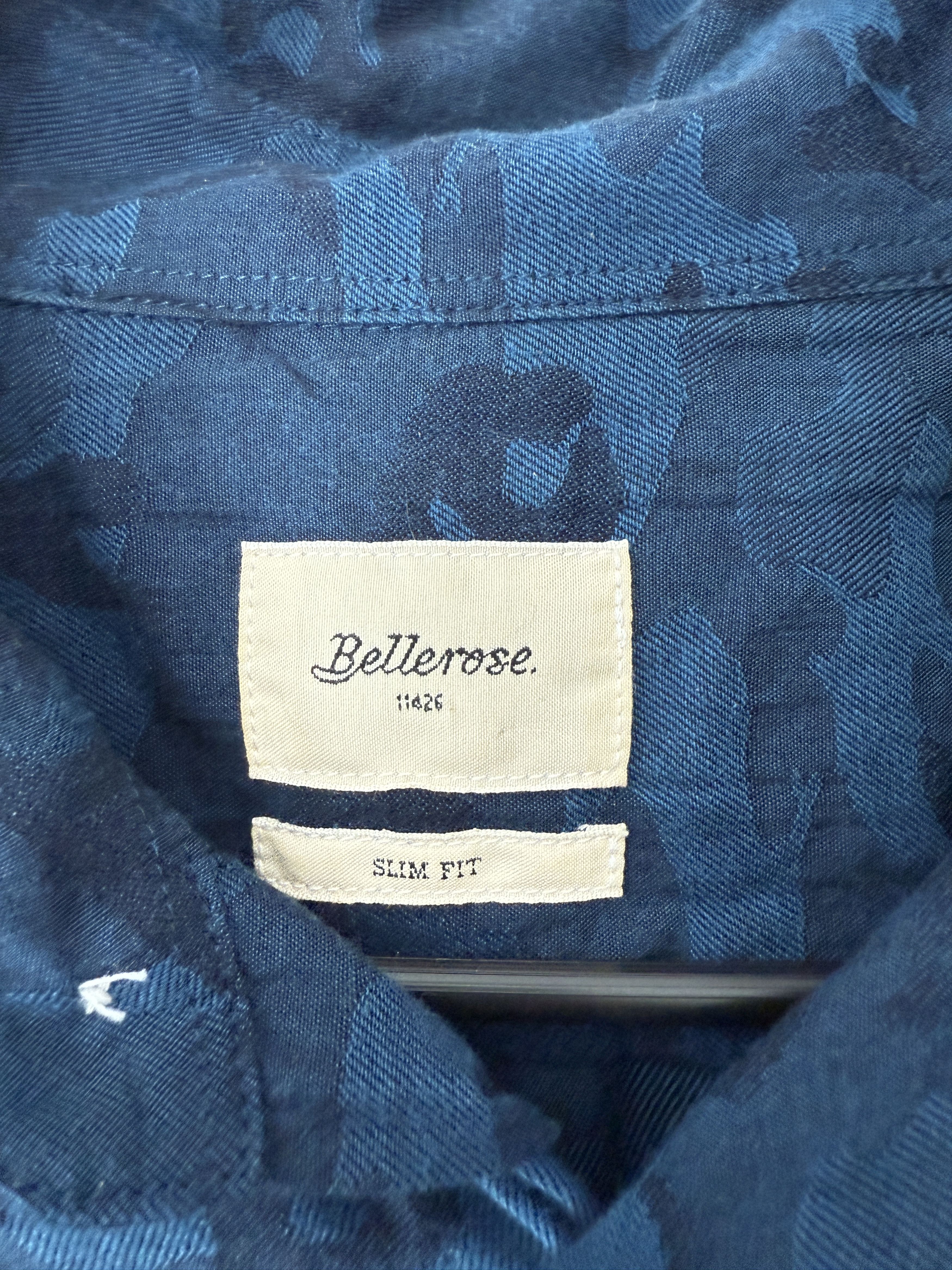 Bellerose Bellerose Camouflage Print Shirt (Blue, L/S) Size US L / EU 52-54 / 3 - 5 Thumbnail