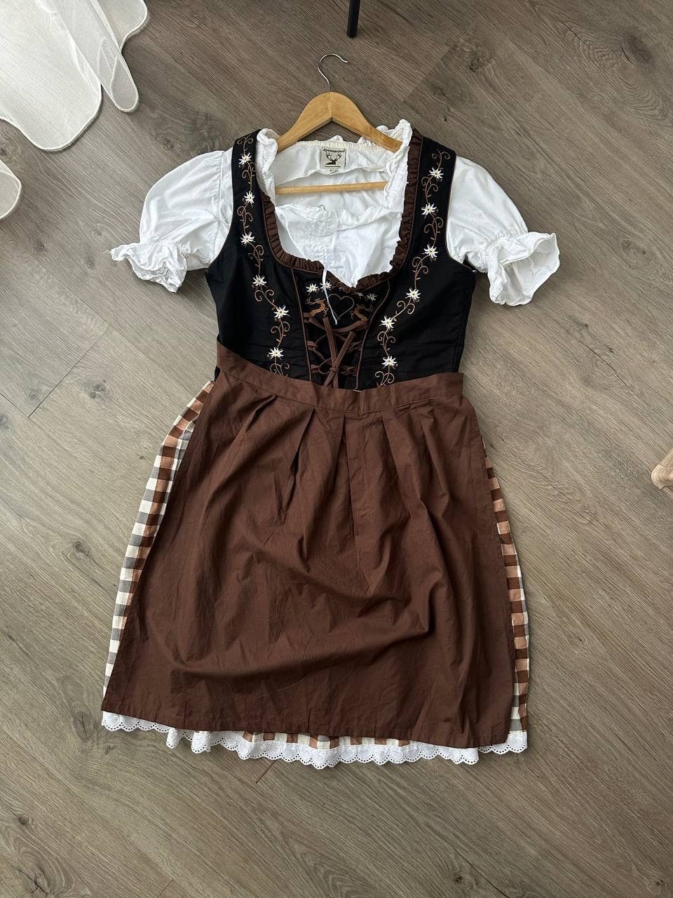 Japanese Brand × Vintage Vintage Alpenmarchen Dirndl Dress Oktoberfesttracht Bavarian Size M / US 6-8 / IT 42-44 - 6 Thumbnail