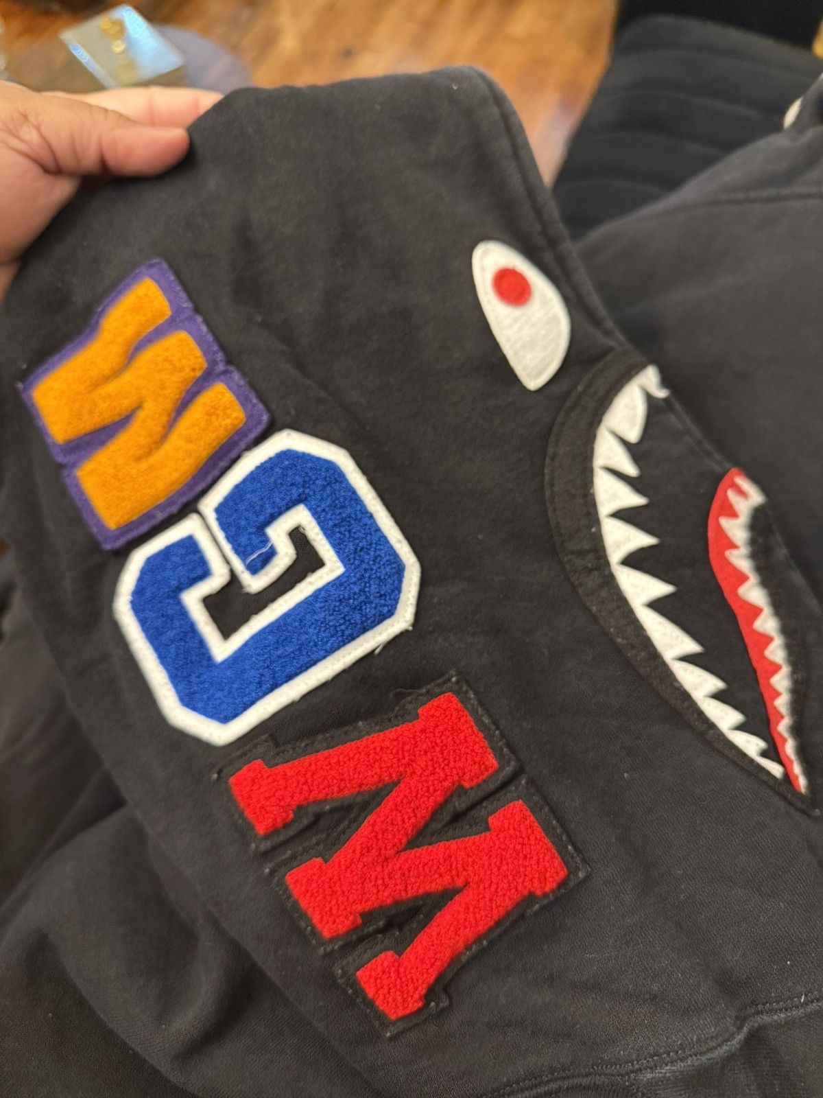 Bape Bape Shark Black Hoodie Pullover Size XL Size US XL / EU 56 / 4 - 8 Thumbnail