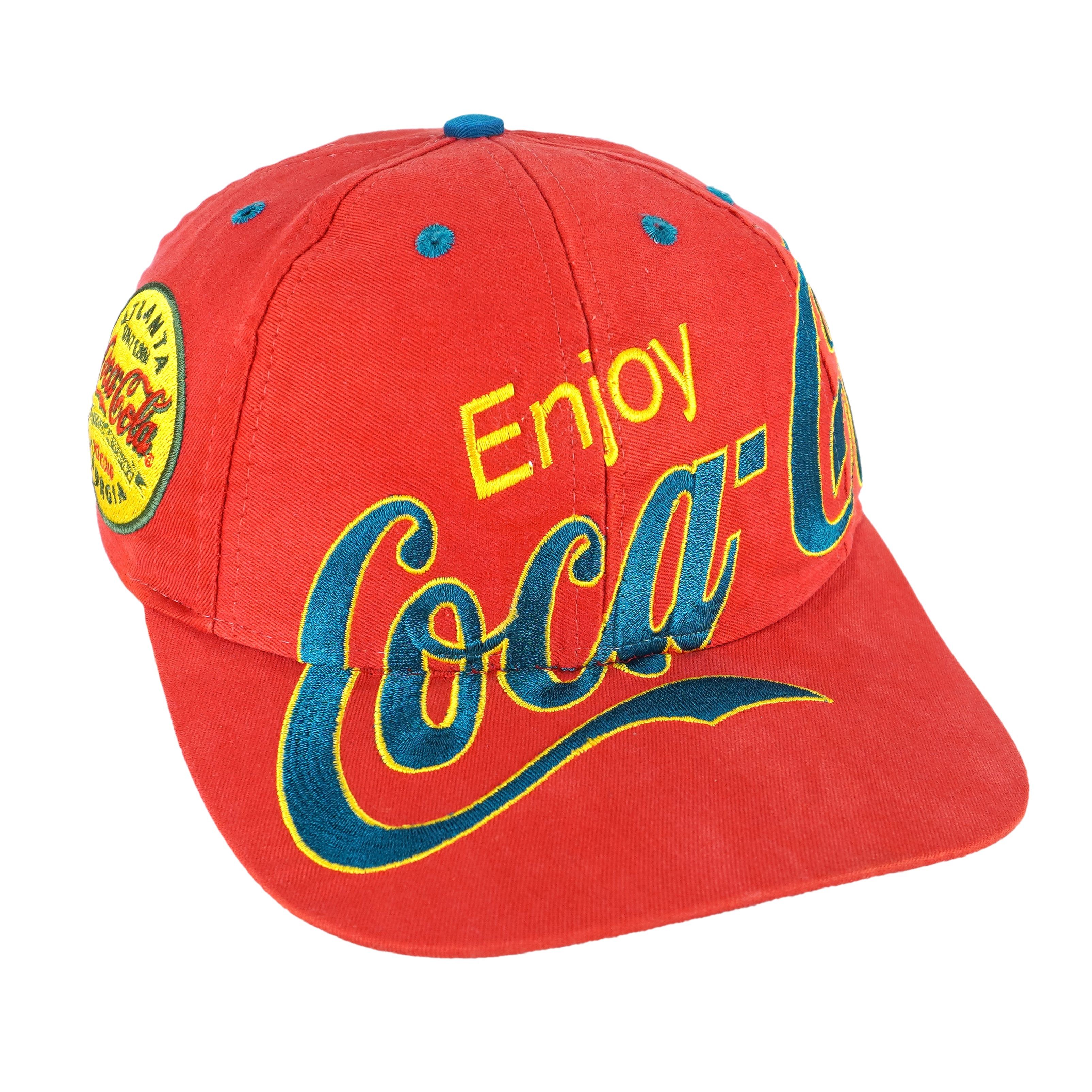 Coca Cola Enjoy Coca-Cola Ice Cold Atlanta Snapback Hat 1990s Size ONE SIZE - 2 Thumbnail