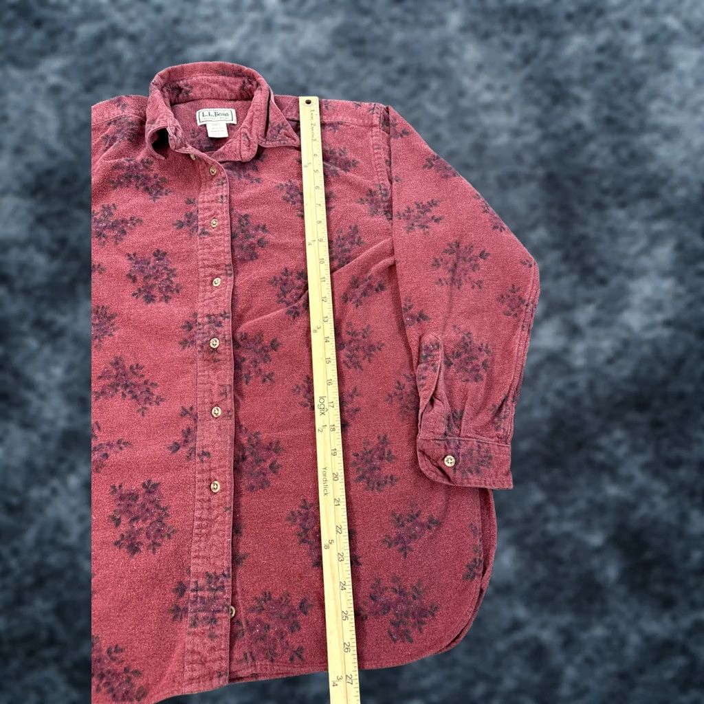 Vintage VINTAGE L.L. Bean Shirt Womens S Long Sleeve Button Up Red Floral Print Size S / US 4 / IT 40 - 1 Thumbnail