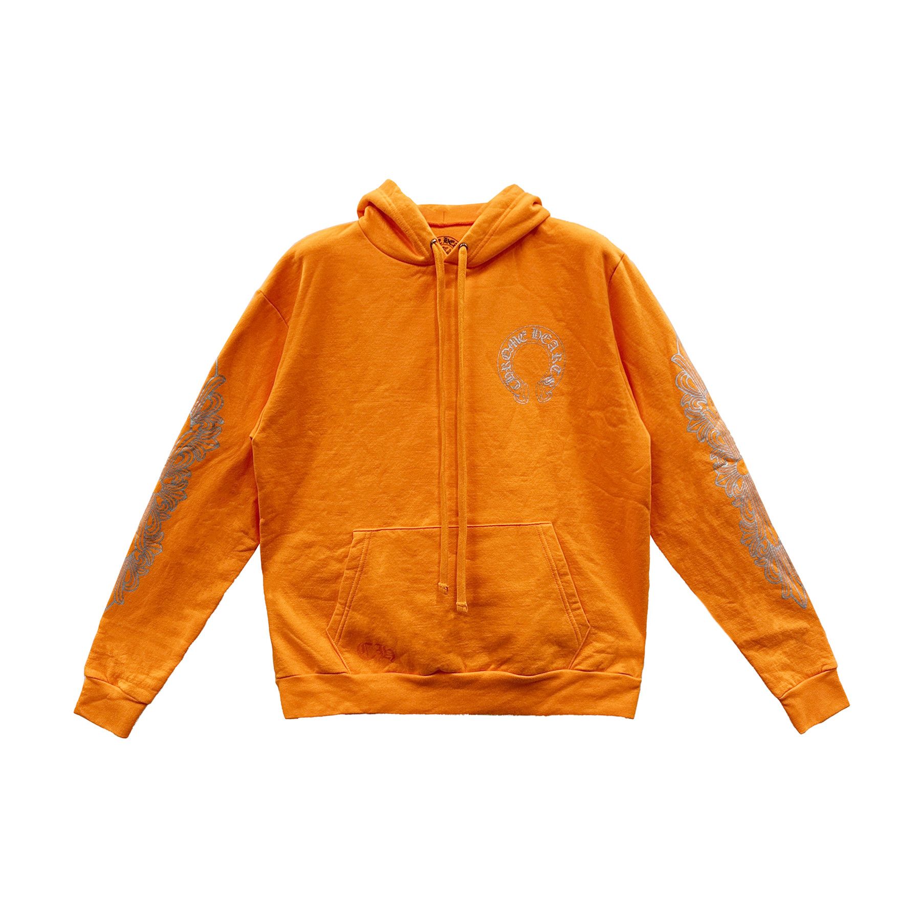 Chrome Hearts Chrome Hearts Glitter Horseshoe Logo Orange Hoodie Size US M / EU 48-50 / 2 - 1 Thumbnail