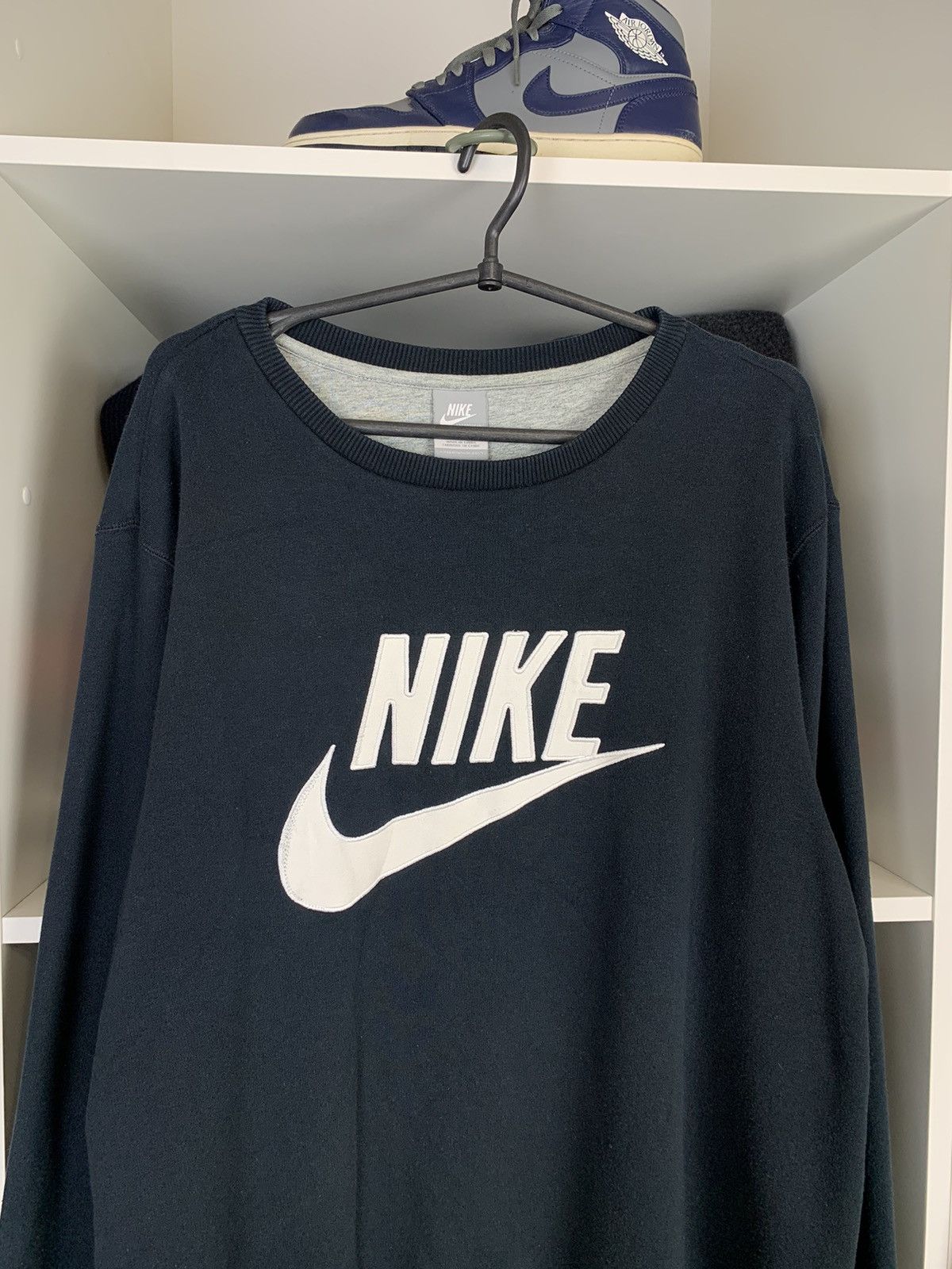 Nike × Vintage Vintage Nike Big Logo Sweatshirt Size US XL / EU 56 / 4 - 2 Thumbnail