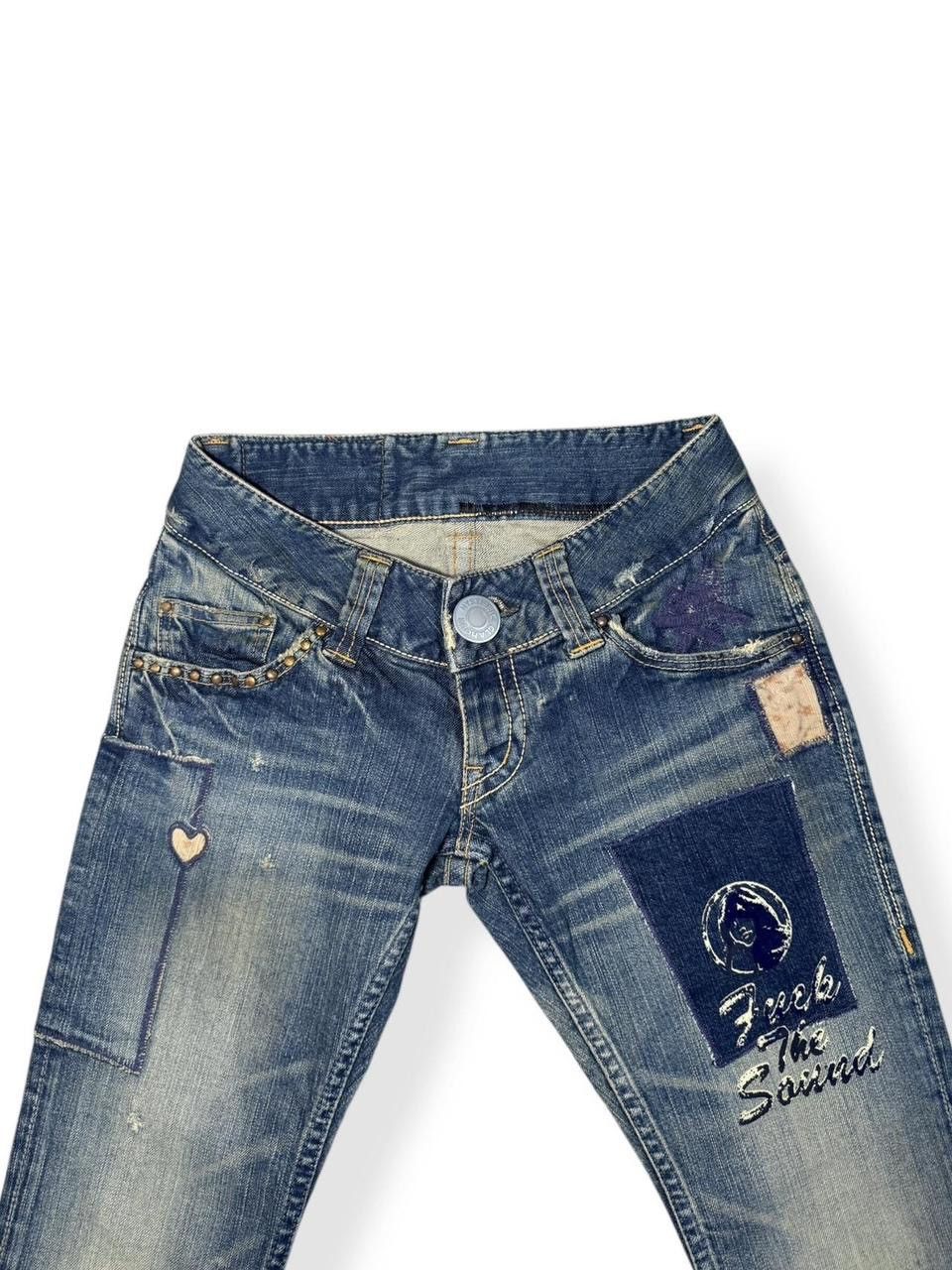 Hysteric Glamour Y2k Vintage Hysteric Glamour Patchwork Flare Blue Jeans Size 26" / US 2 / IT 38 - 2 Thumbnail