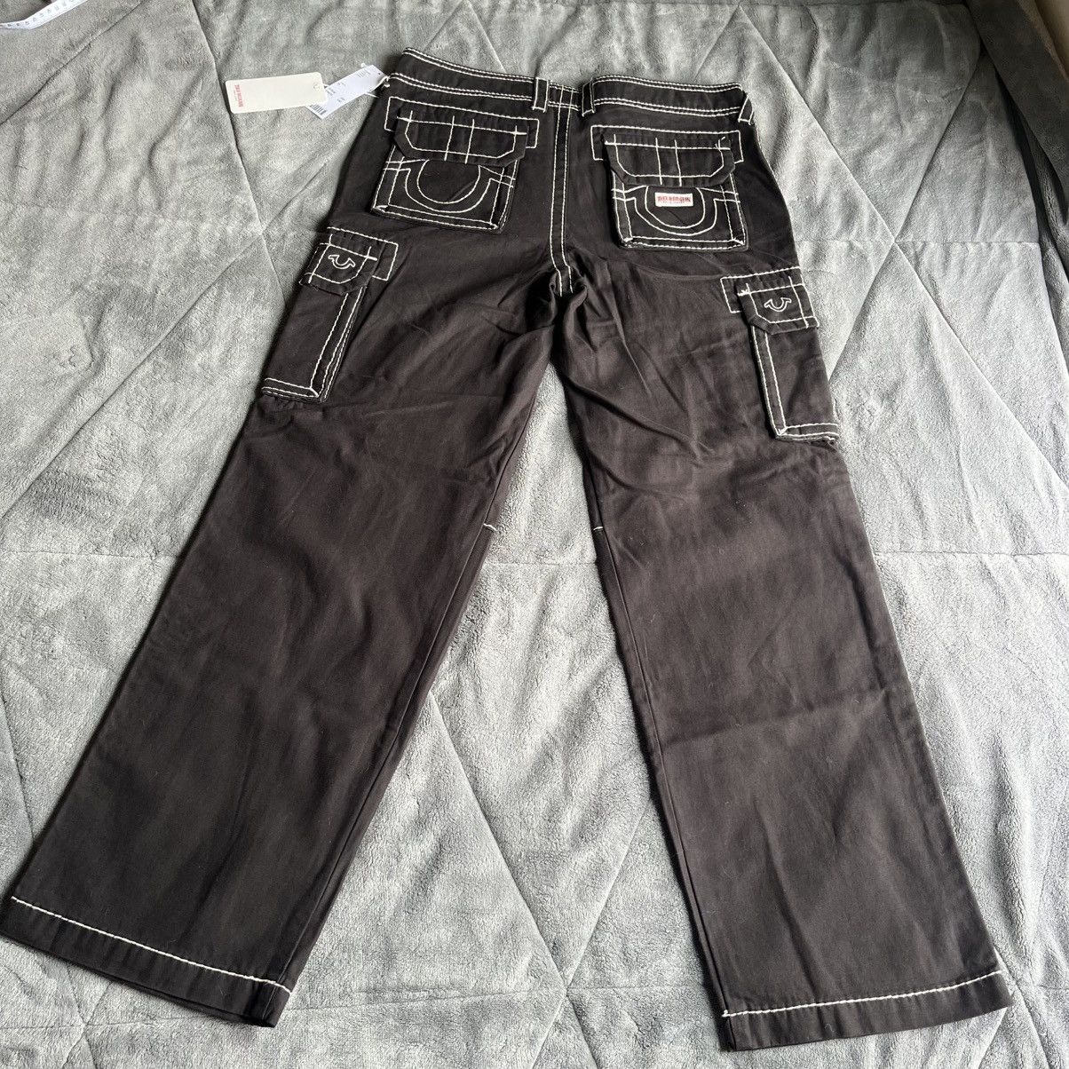 True Religion True Religion x Urban Outfitters Exclusive Black Cargo Jeans Size 29" - 2 Thumbnail