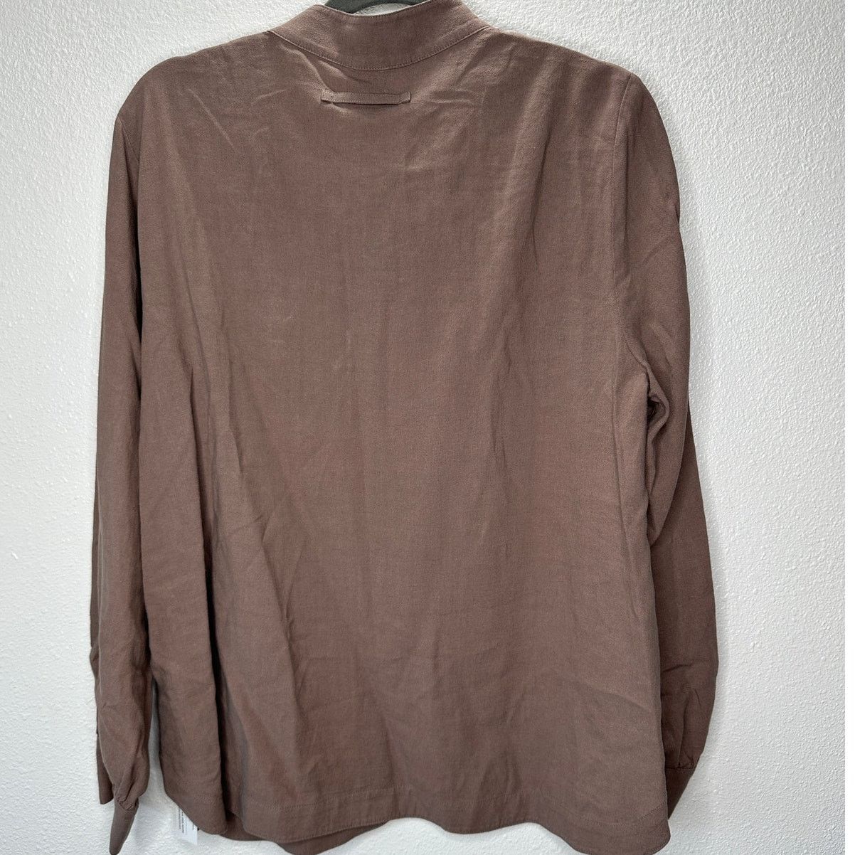 Other NWT Poetry Brown Funnel Neck Button Long Sleeve Blouse 12 Size XL / US 12-14 / IT 48-50 - 11 Thumbnail