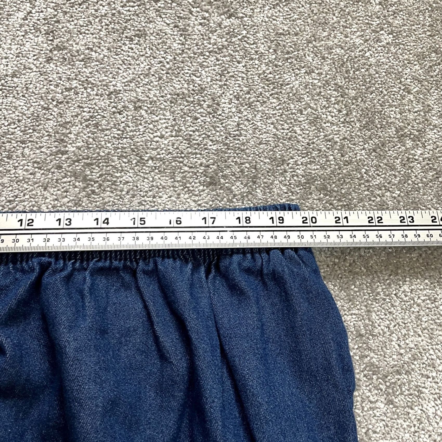 Vintage Woman Within Jeans Pants Womens Plus 28W Dark Wash Wide Leg Denim Cropped 40x20 Blue 100% Cotton Zip Adult Womens Size 27" / US 4 / IT 40 - 6 Thumbnail