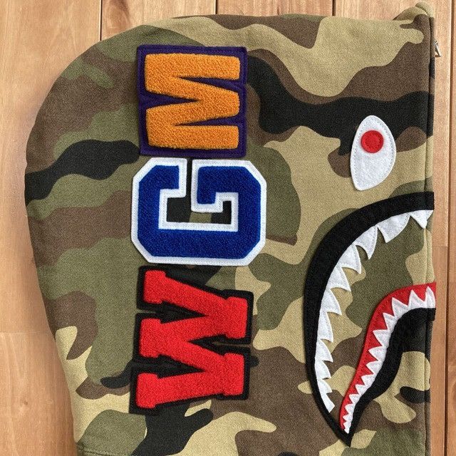 Bape BAPE Woodland Camo 1st Shark Full Zip Hoodie a bathing ape Size US M / EU 48-50 / 2 - 5 Thumbnail