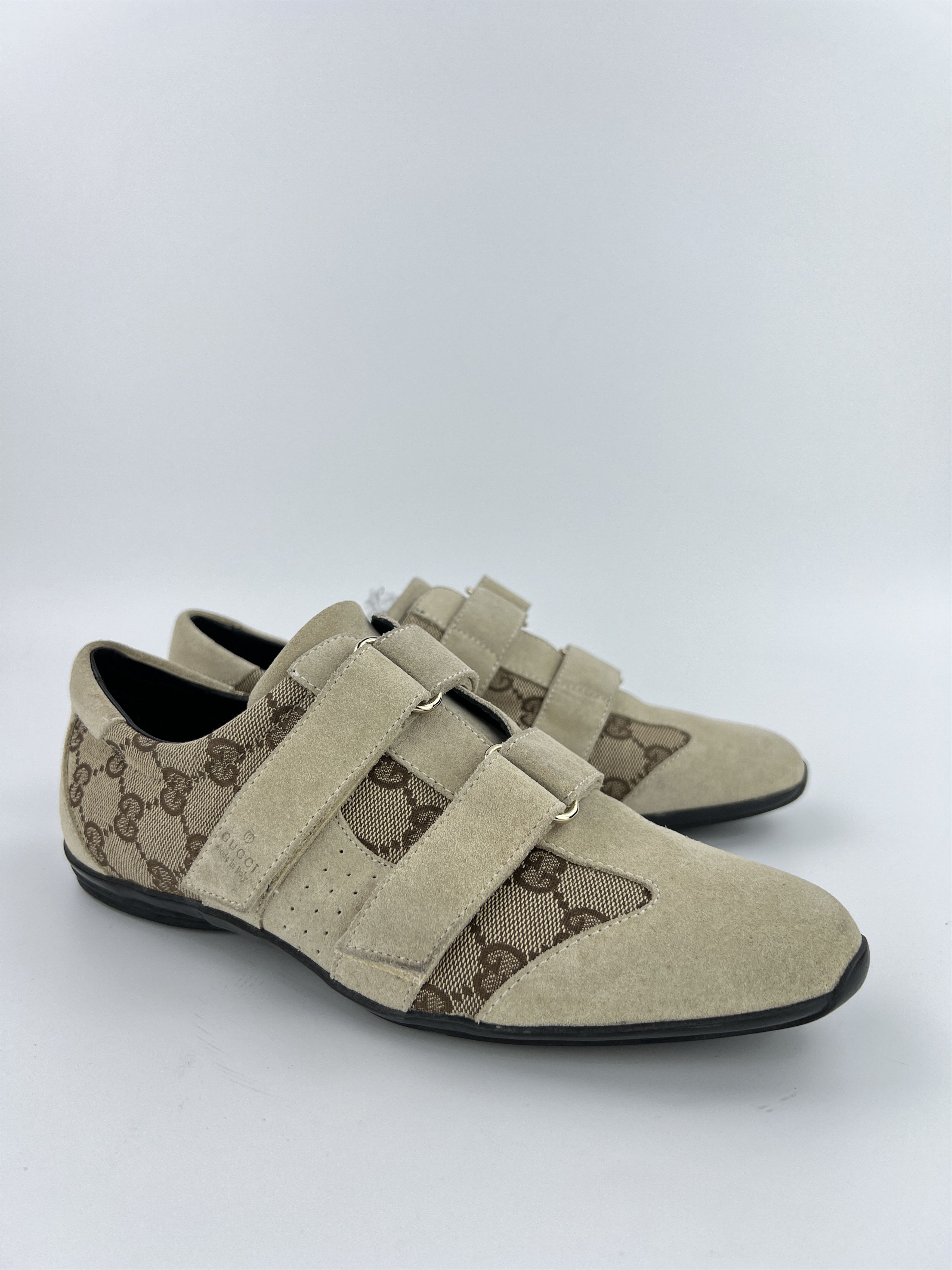 Gucci × Vintage Vintage Gucci GG Guccissima Suede Low Top Sneakers Size US 8.5 / IT 38.5 - 2 Thumbnail