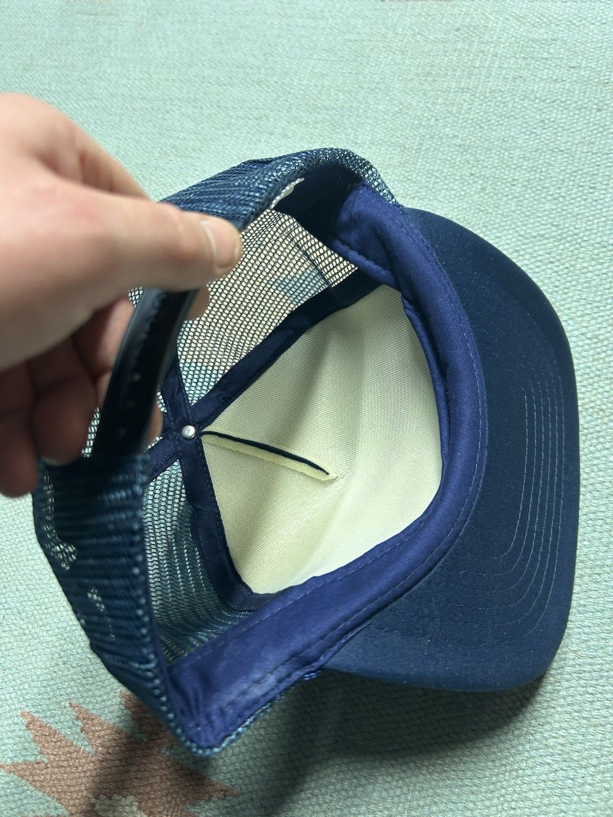 Vintage Vintage trucker hat Wayne’s trucking inc blue yellow snap Size ONE SIZE - 6 Thumbnail