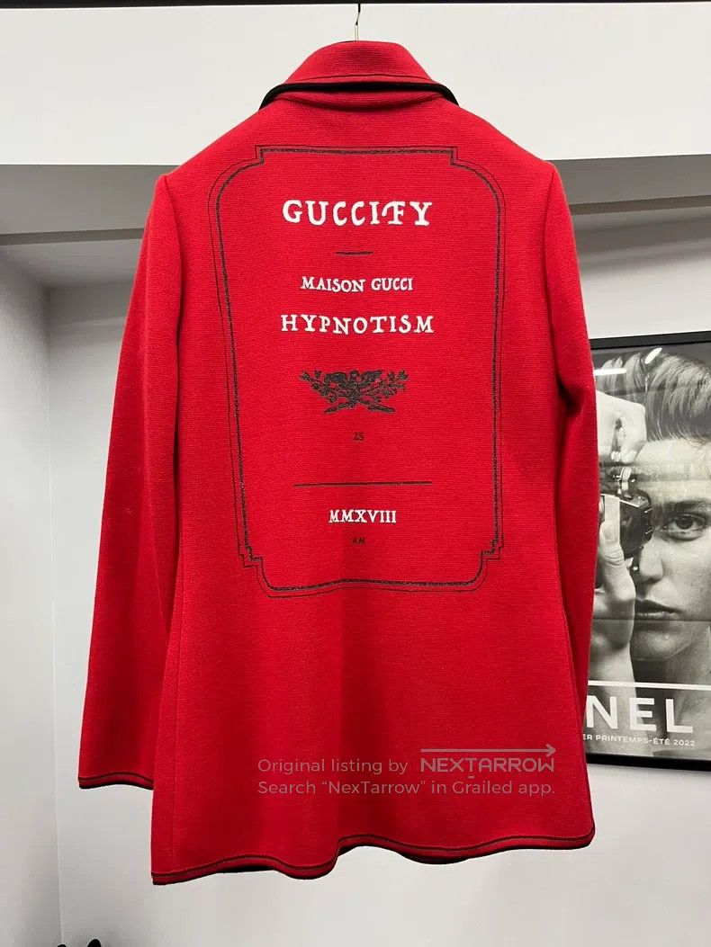 Gucci Gucci Red woollen knitted coat Size M / US 6-8 / IT 42-44 - 2 Thumbnail