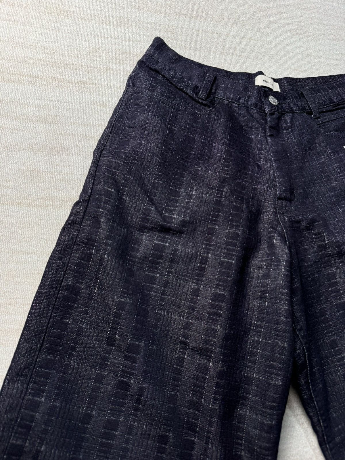 Japanese Brand Wind and sea plaid pattern denim shorts Size US 32 / EU 48 - 2 Thumbnail