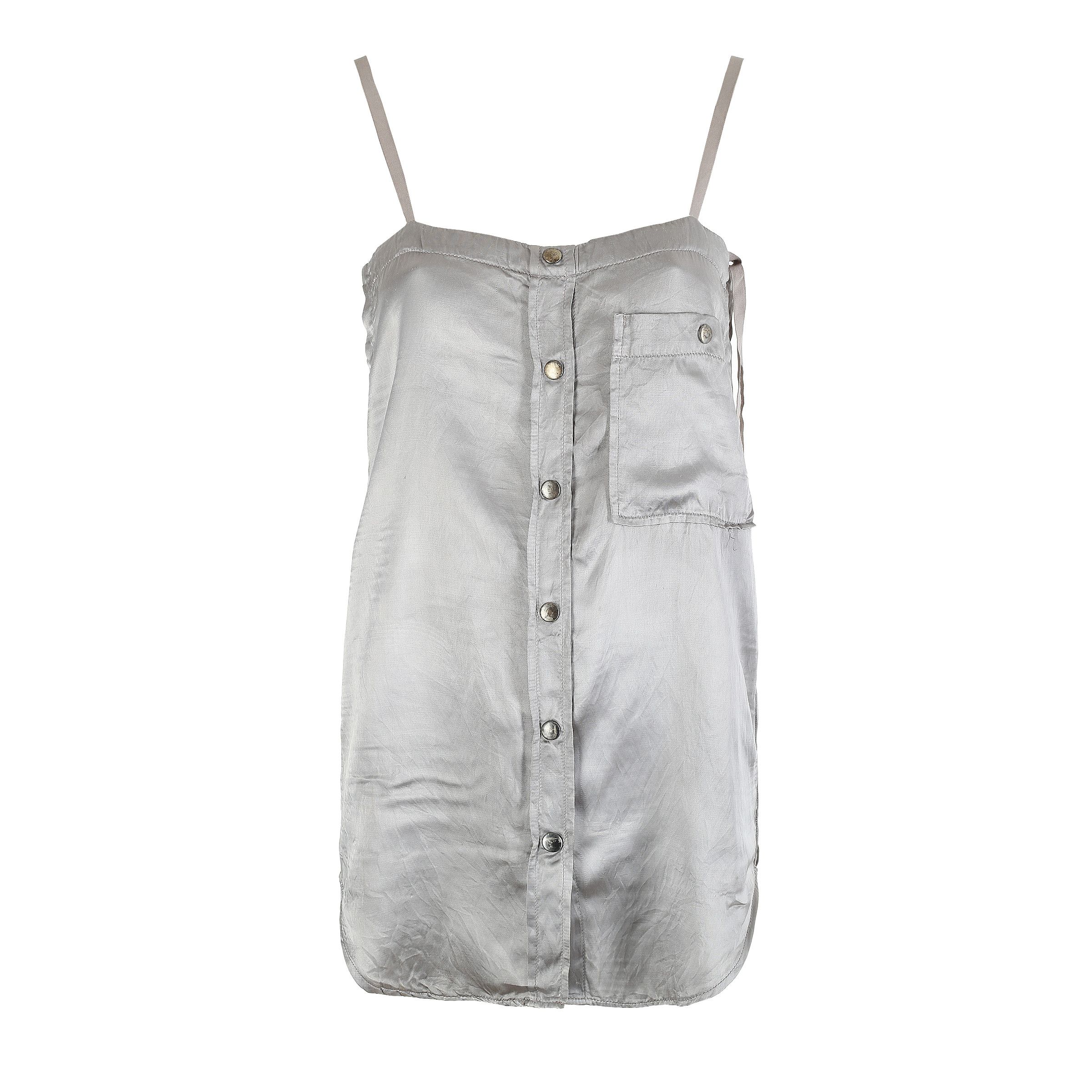 image of Archival Clothing x Maison Margiela Martin Margiela 6 Ss2006 Satin Skirt & Top in Grey, Women's (Si