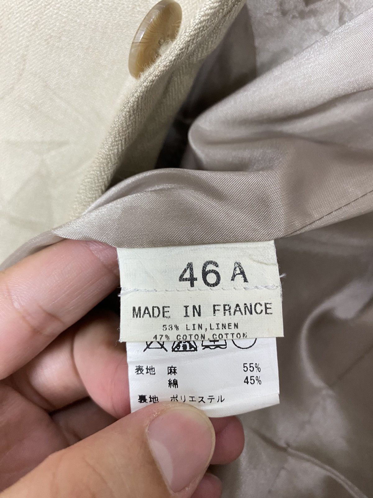 agnes b. Rare ‼️ Vintage Agnes B Homme Cotton Blazer Made in France Size US S / EU 44-46 / 1 - 7 Thumbnail