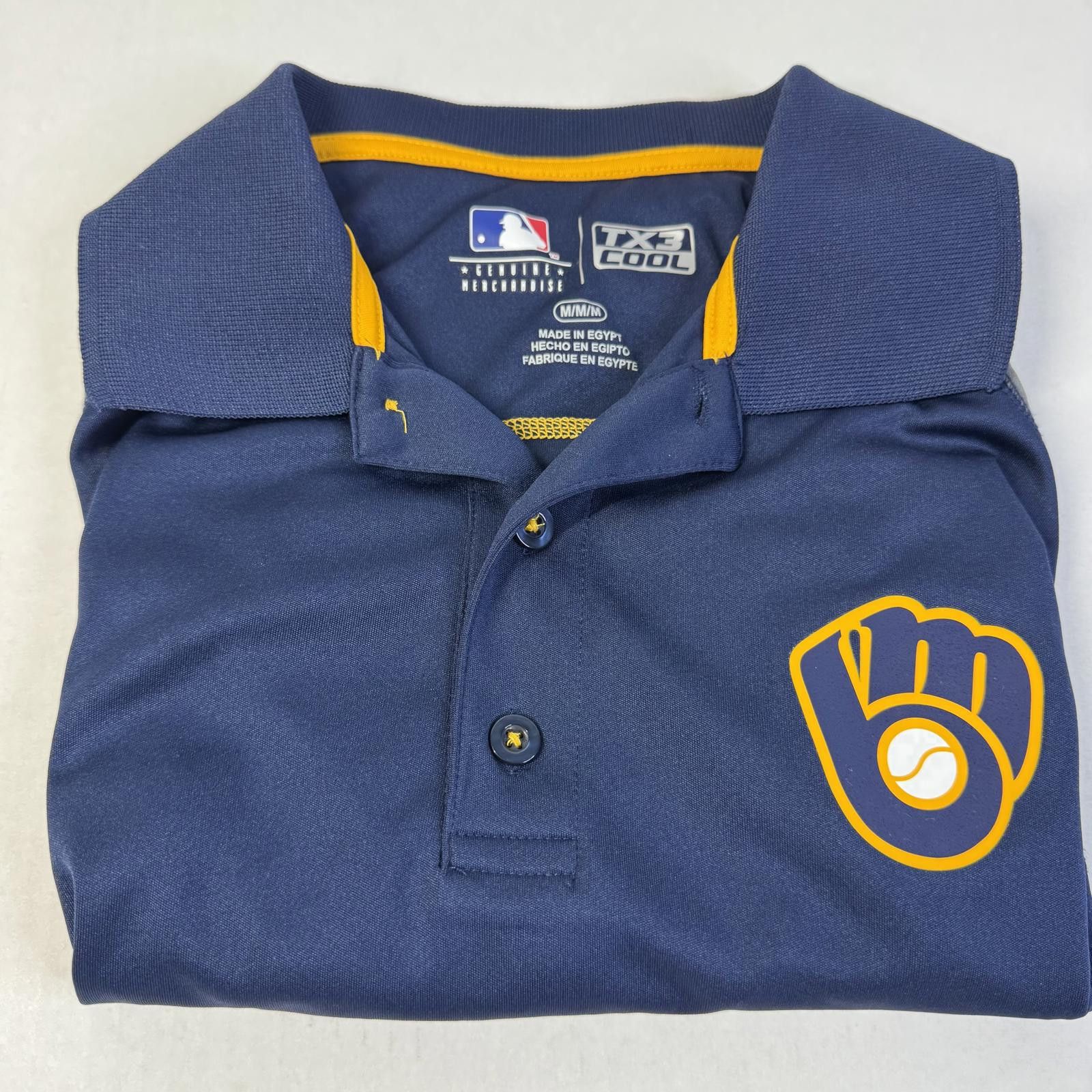 MLB Milwaukee Brewers Men’s T-Shirt TX3 Cool Size M Size ONE SIZE - 6 Thumbnail