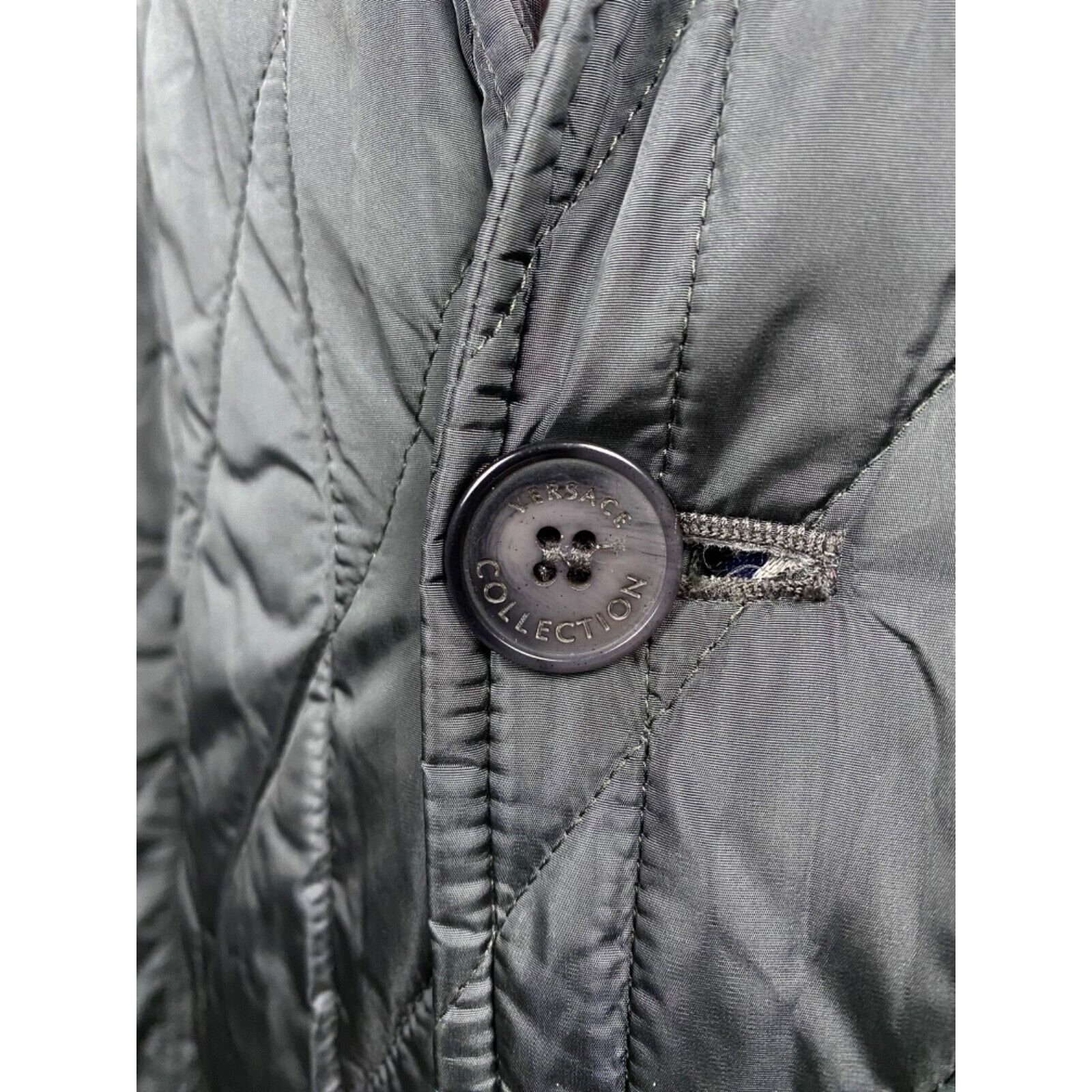 Versace MINT! Versace Collection Men's Dark Gray Quilted Sportcoat J Size US M / EU 48-50 / 2 - 9 Thumbnail