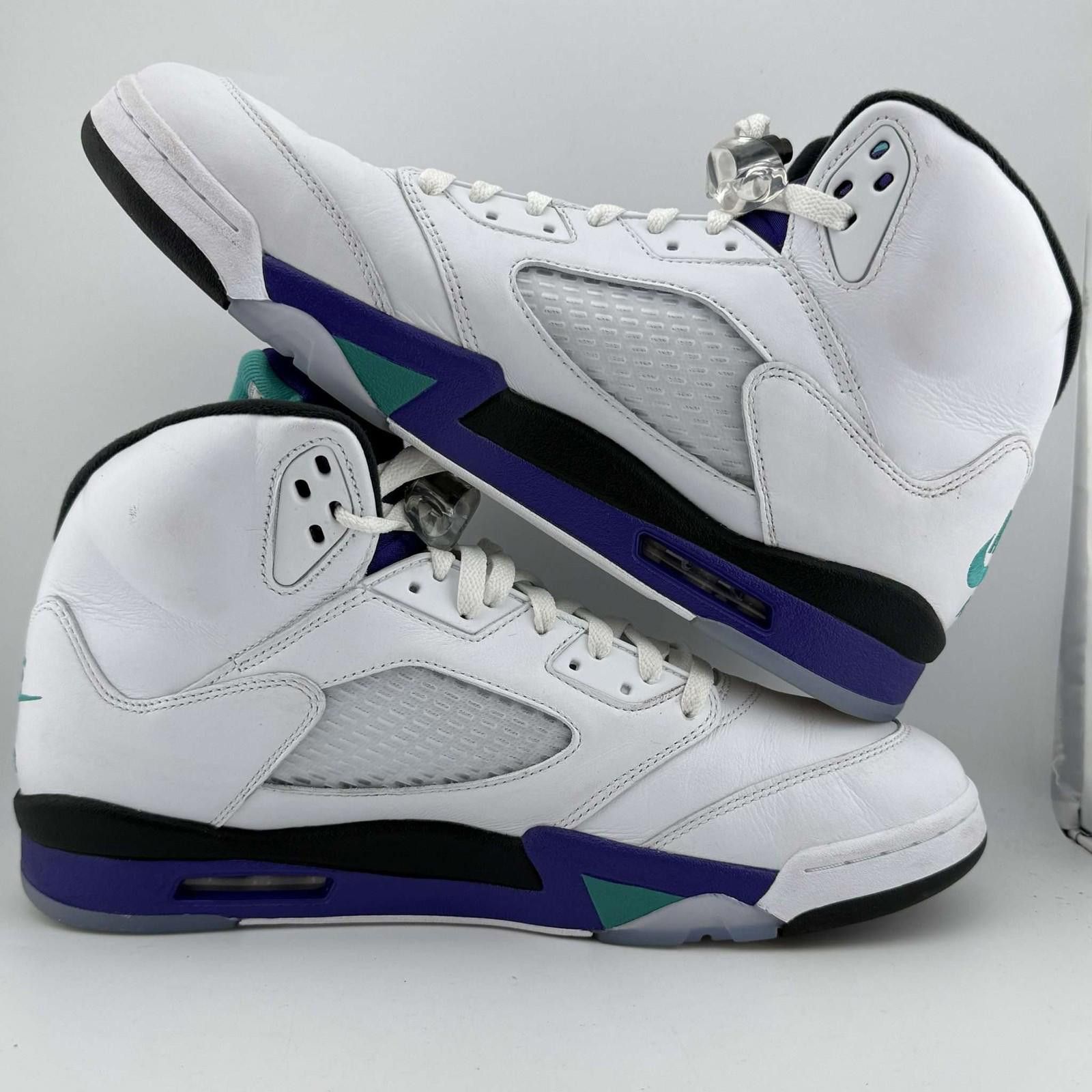 Nike Nike Air Jordan 5 Retro OG Grape White Emerald US 14 Used Size US 14 / EU 47 - 7 Thumbnail