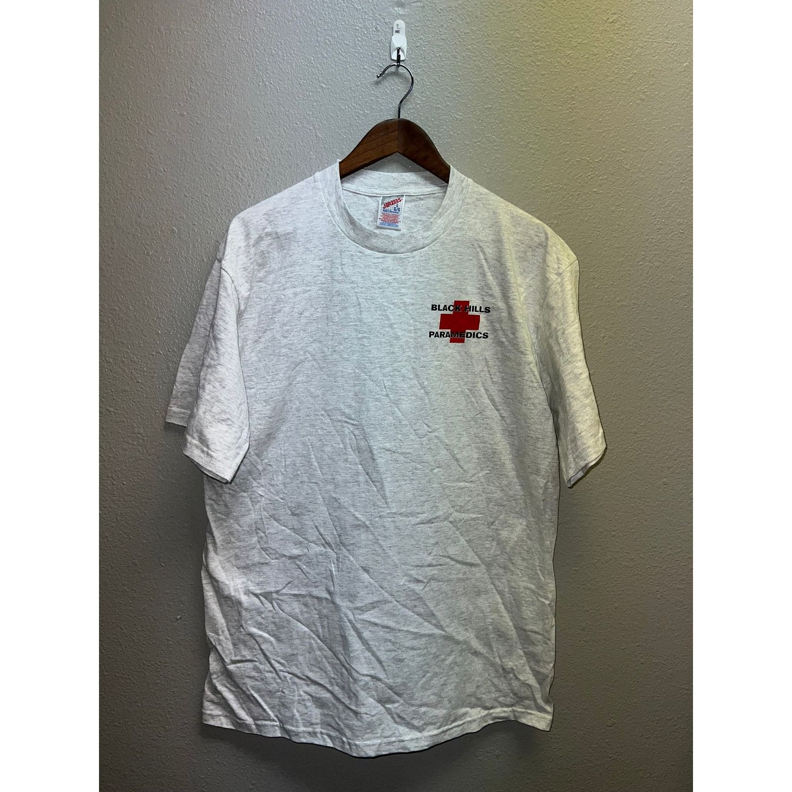 Jerzees Vintage Black Hills Shirt Paramedics Gray Tee 90s Large Size US L / EU 52-54 / 3 - 1 Thumbnail