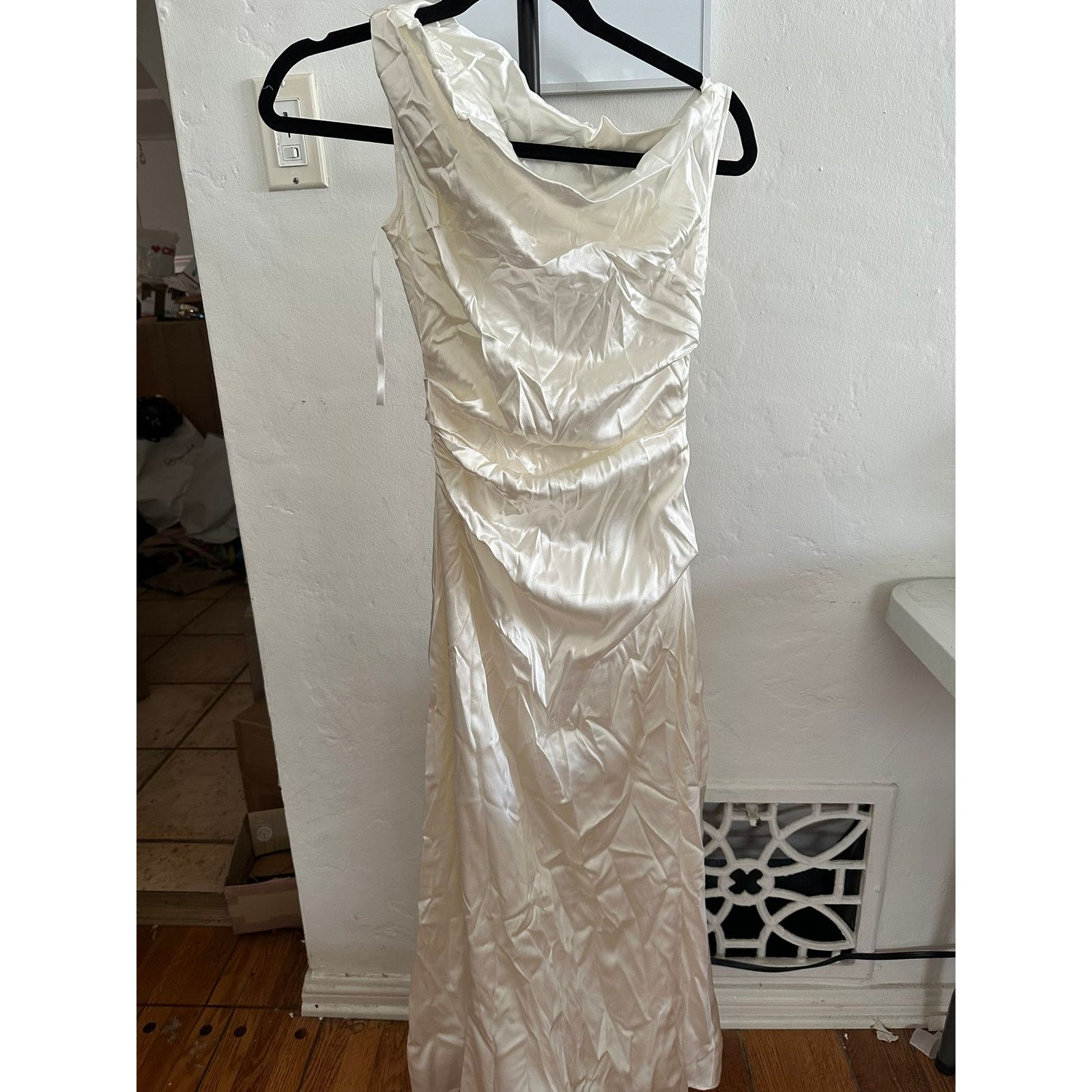 Staud STAUD Phare Silk Dress Ivory 00 Size XXS / US 00 / IT 34 - 1 Thumbnail