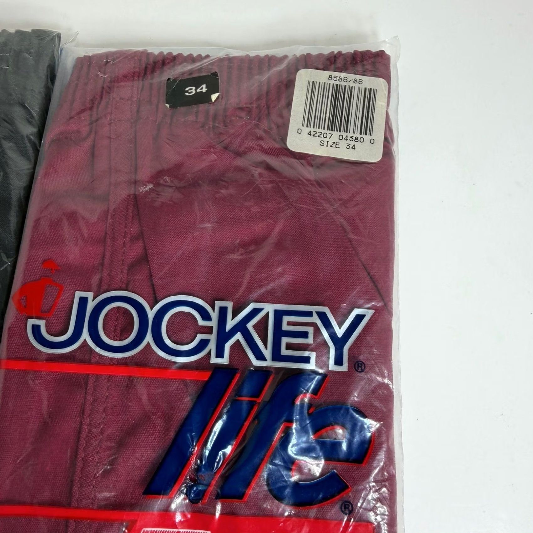 Jockey VINTAGE Jockey Life Pink Boxers Sz 34 Sealed Lot USA Made Deadstock 80s Mens Boxer Shorts Racing Side Vents Life-Prest no Iron Fabric Size 34R - 3 Thumbnail