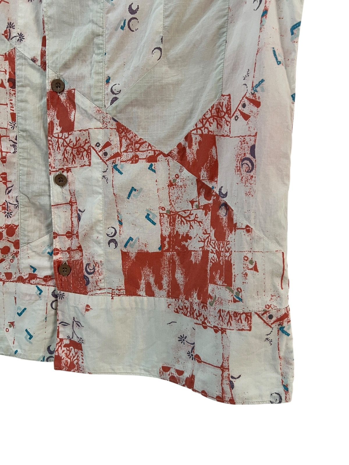Marithe + Francois Girbaud 2000s MFG Reworked Art Printed Button Shirt Size US M / EU 48-50 / 2 - 4 Thumbnail