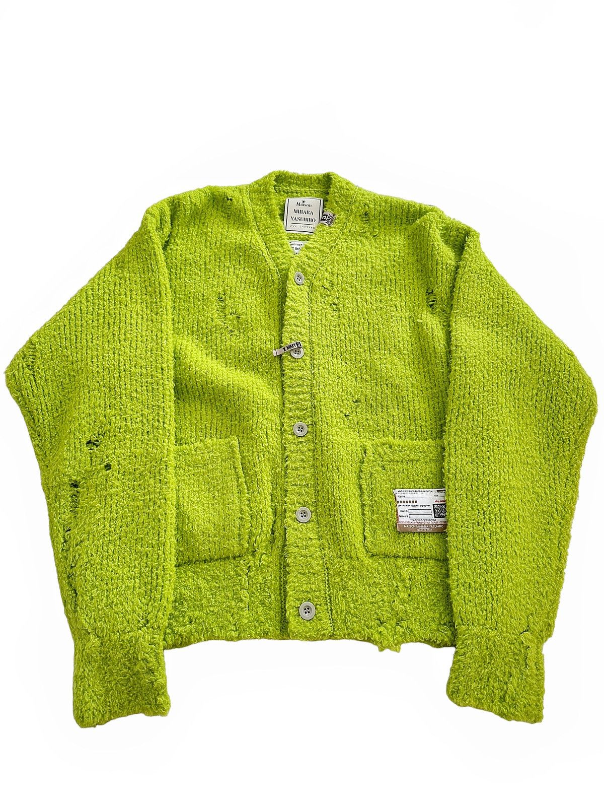 Miharayasuhiro Mihara Yasuhiro Destroy Border Knit-Sweater | Grailed