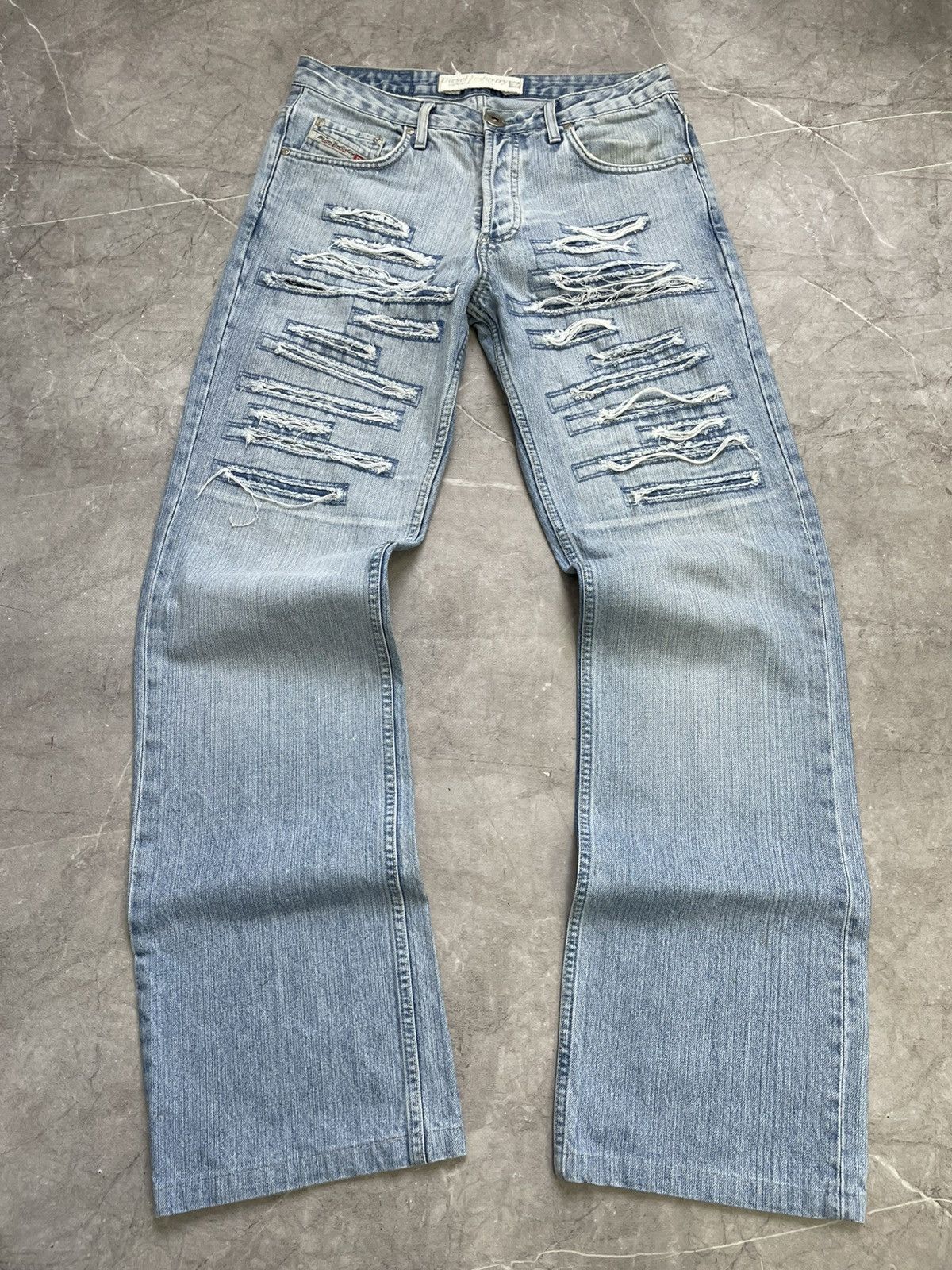 Diesel Diesel flared distressed jeans pants y2k style hype Size US 32 / EU 48 - 2 Thumbnail
