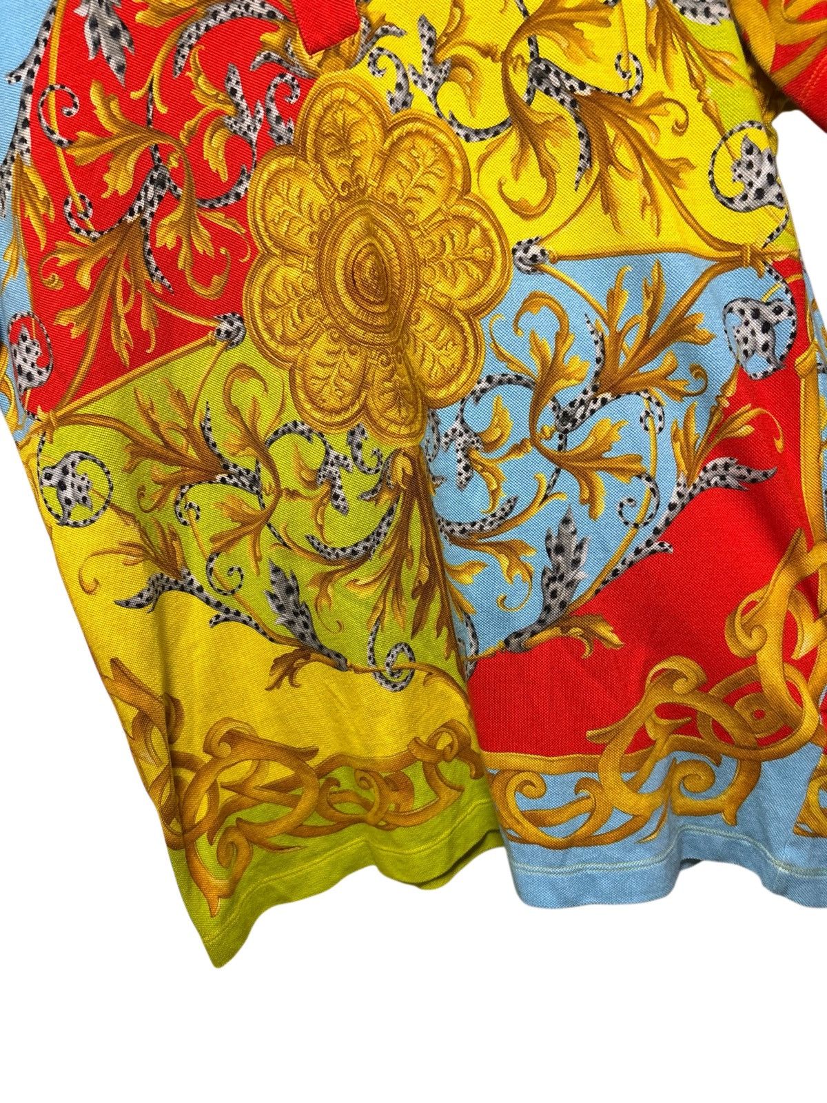 Versace Versace Tailor Fit Multicolor Polo Shier Mens Size Small Size US S / EU 44-46 / 1 - 2 Thumbnail