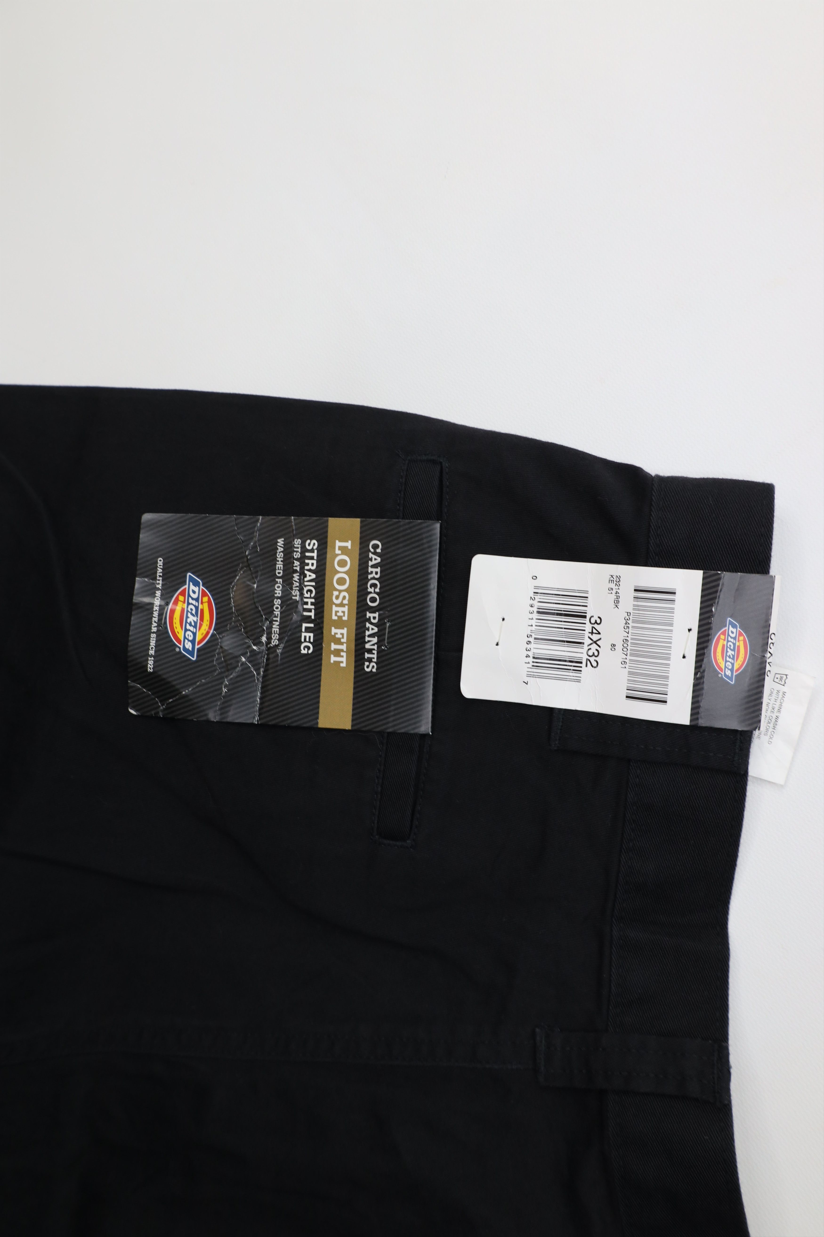 Deadstock Vintage Y2K Dickies Fit Wide Leg Cargo Pants Black