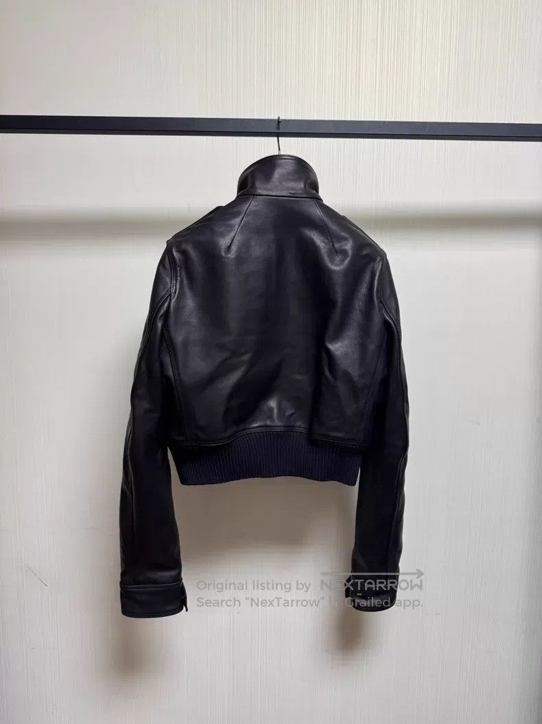 Rick Owens Rick Owens Cropped Leather Biker Jacket 26SS| Size XL / US 12-14 / IT 48-50 - 2 Thumbnail