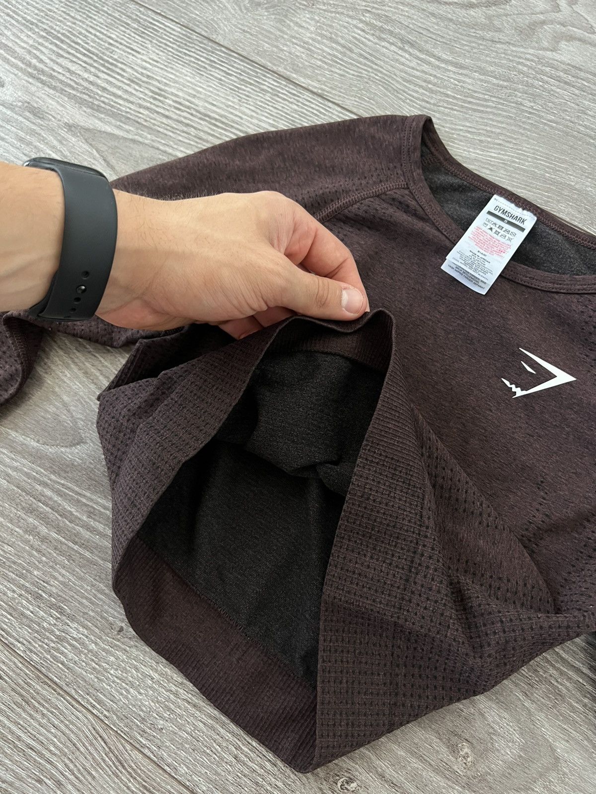 Gymshark ‼️Gymshark Womans Long Sleeve Onyx Straight Fit Gym Top‼️ Size S / US 4 / IT 40 - 18 Thumbnail