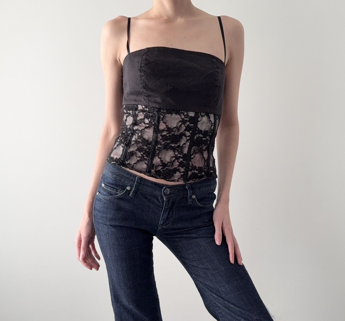 Other Rinascimento black and pink lace corset Size S / US 4 / IT 40 - 2 Thumbnail