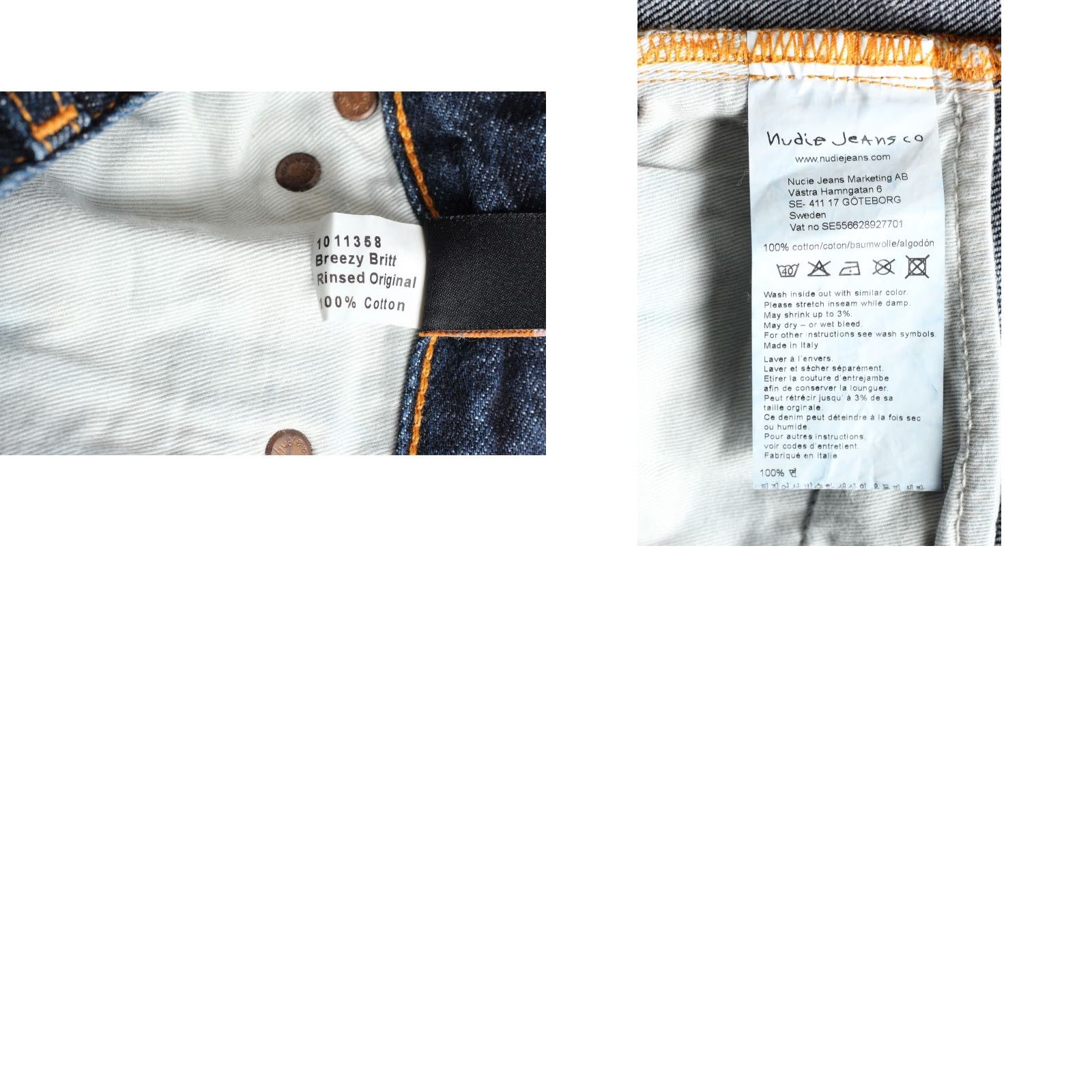 Nudie Jeans NUDIE JEANS BREEZE BRITT Rinsed Original Jeans Women 28x30 High Tapered blue Size 28" / US 6 / IT 42 - 8 Thumbnail