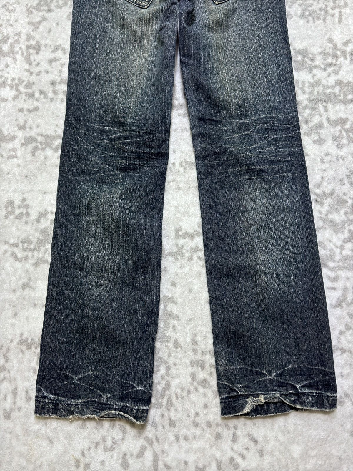 If Six Was Nine Vintage True Brit Embroidered Honeycomb Whisker Wash Strike Size US 29 - 11 Thumbnail