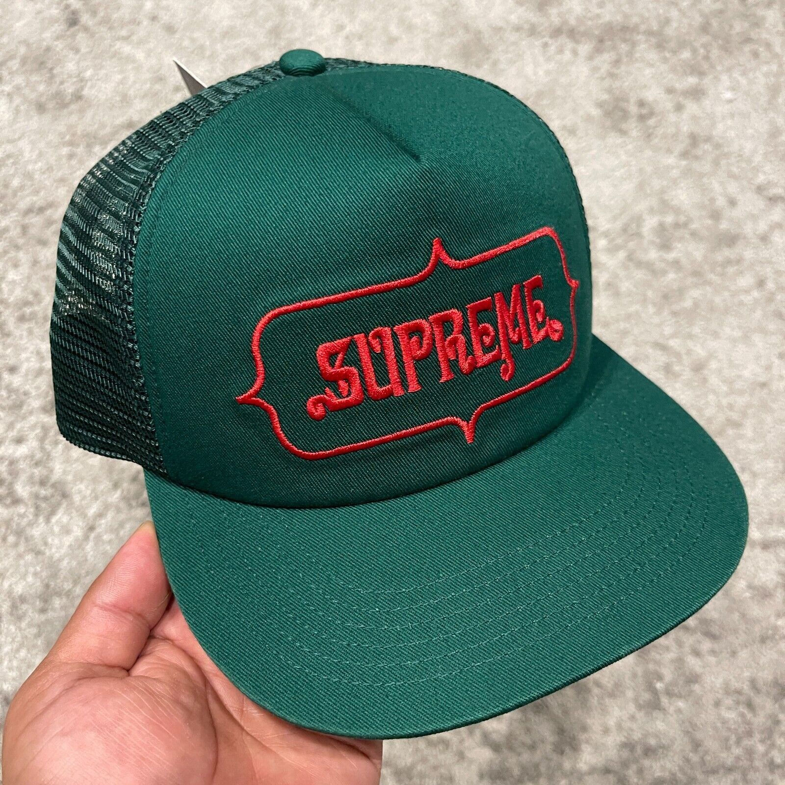 Pre-owned Supreme Ss23  Highest Mesh Back Green Snapback Cap