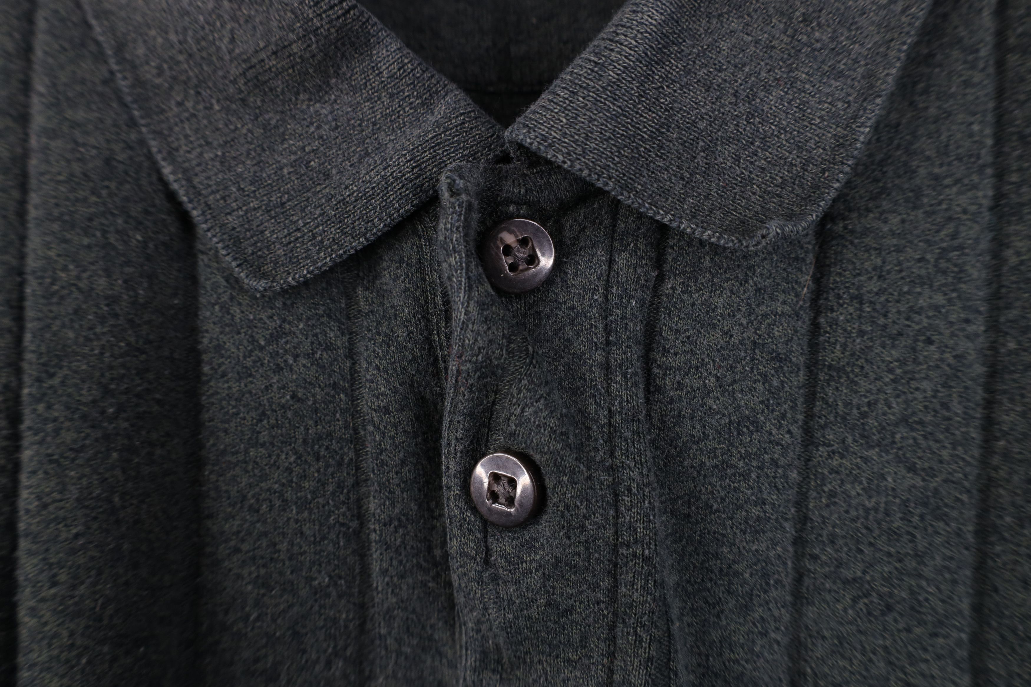 Vintage Vintage 90s Streetwear Knit Long Sleeve Rugby Polo Green Size US XL / EU 56 / 4 - 4 Thumbnail