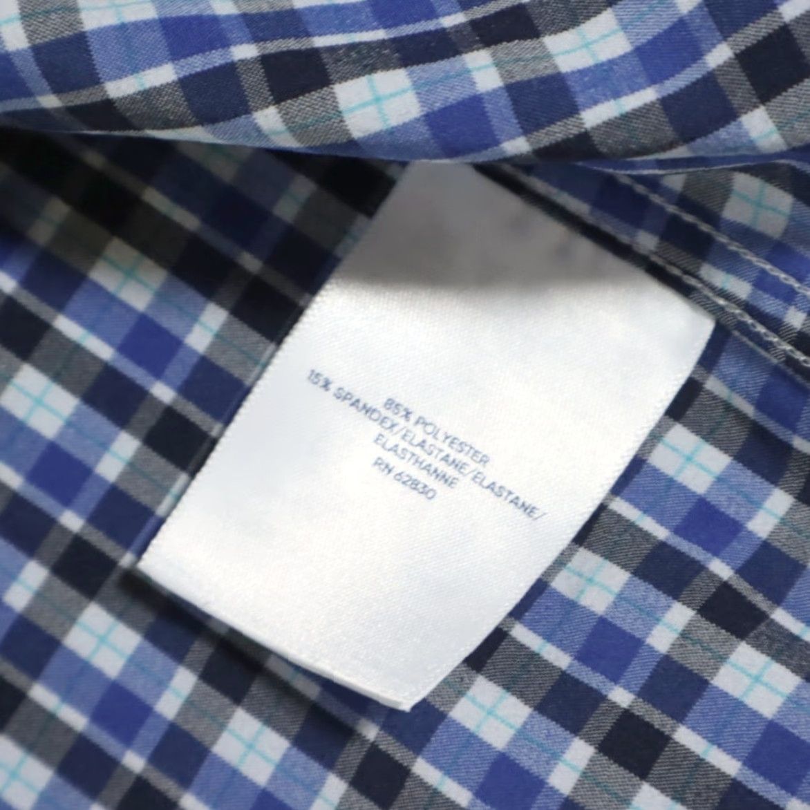 Lands' End Lands End Shirt Blue LT Men’s Gingham Button Down Performance Stretch Long Sleeve Adult LT Shirt Size US L / EU 52-54 / 3 - 8 Thumbnail